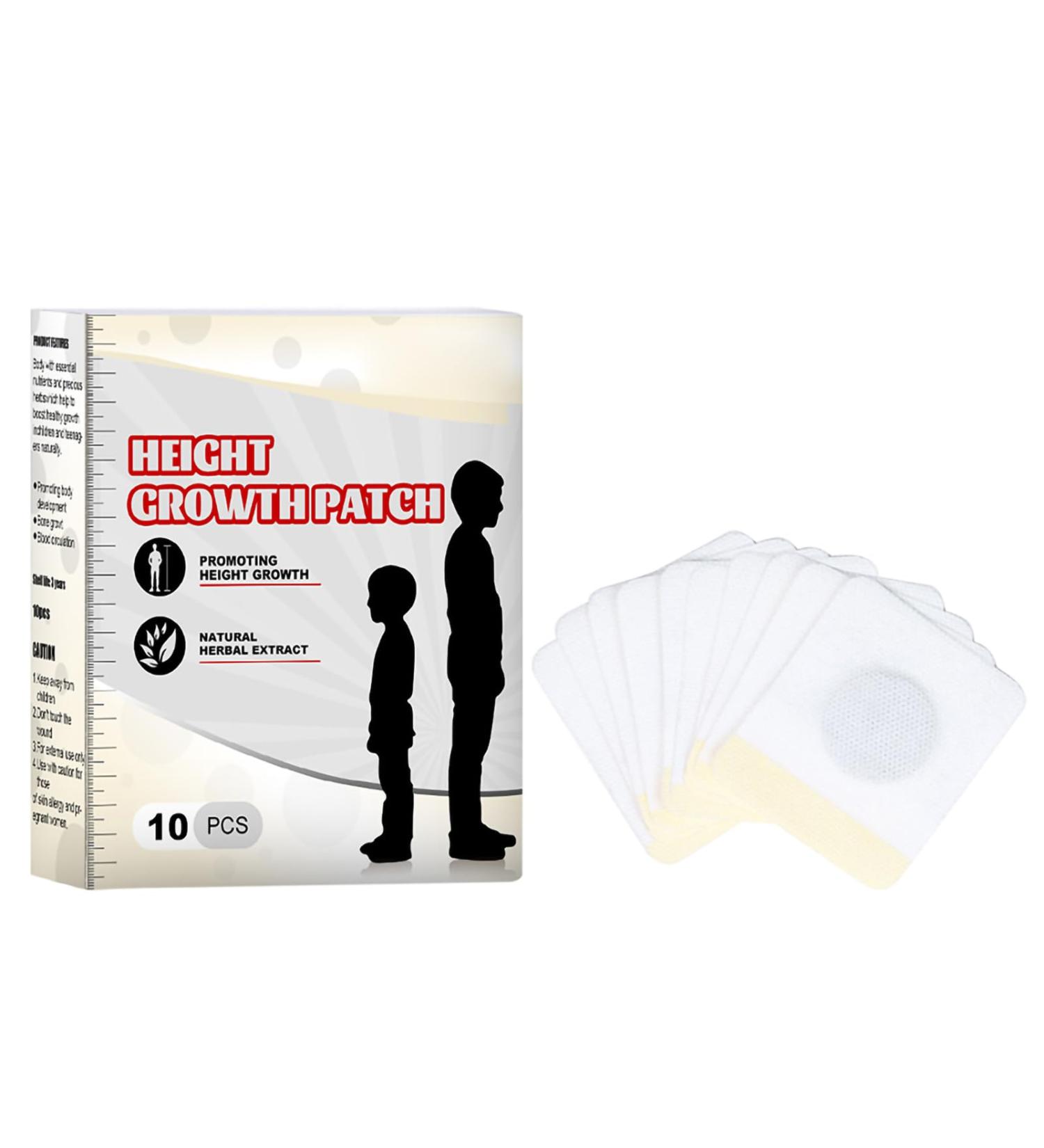 Height Growth Patches - 10 Healthy Bone Growth Stickers for Ages 12-36 | Boost Height Naturally - Buy Online on GoSupps.com