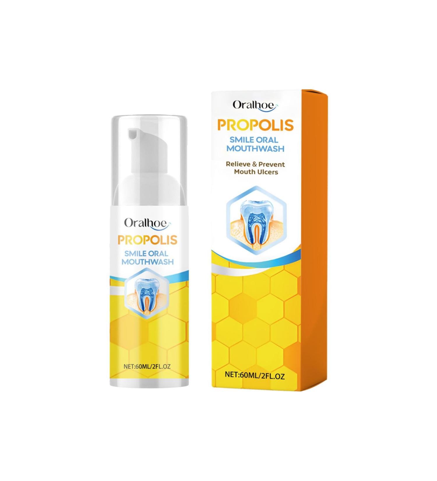 Propolis Mouth Cleaning Foam 60ml - Natural Oral Care for Fresh Breath | International Shipping Available - Buy Online on GoSupps.com