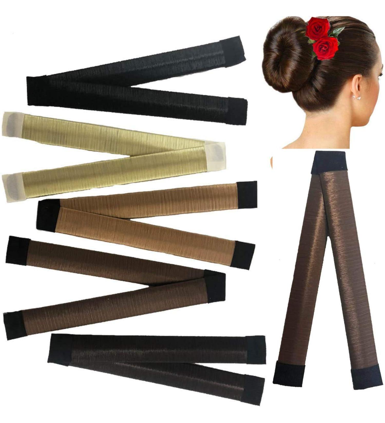 Brown Hair Bun Maker Donut - Easy Snap French Twist Styling Bands - Buy Online on GoSupps.com