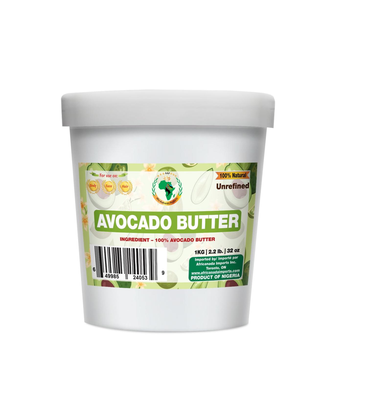 Authentic Raw Avocado Butter | Butter | For DIY Face Body Hands | Unrefined | 100% Pure| Organic from Africa | 1kg tub