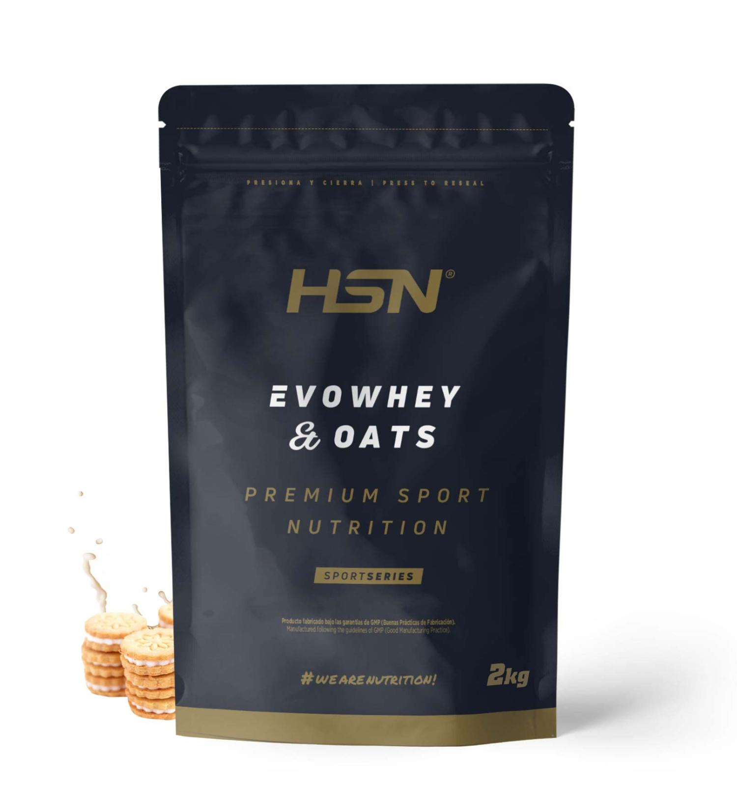  HSN Evowhey & Oats HSN | Cream Biscuit Flavor 2 kg 40 servings | Whey protein with oat flour | Ideal for breakfast or snacks | Low in sugar | Non-GMO vegetarian gluten-free and soy-free - Buy Online on GoSupps.com