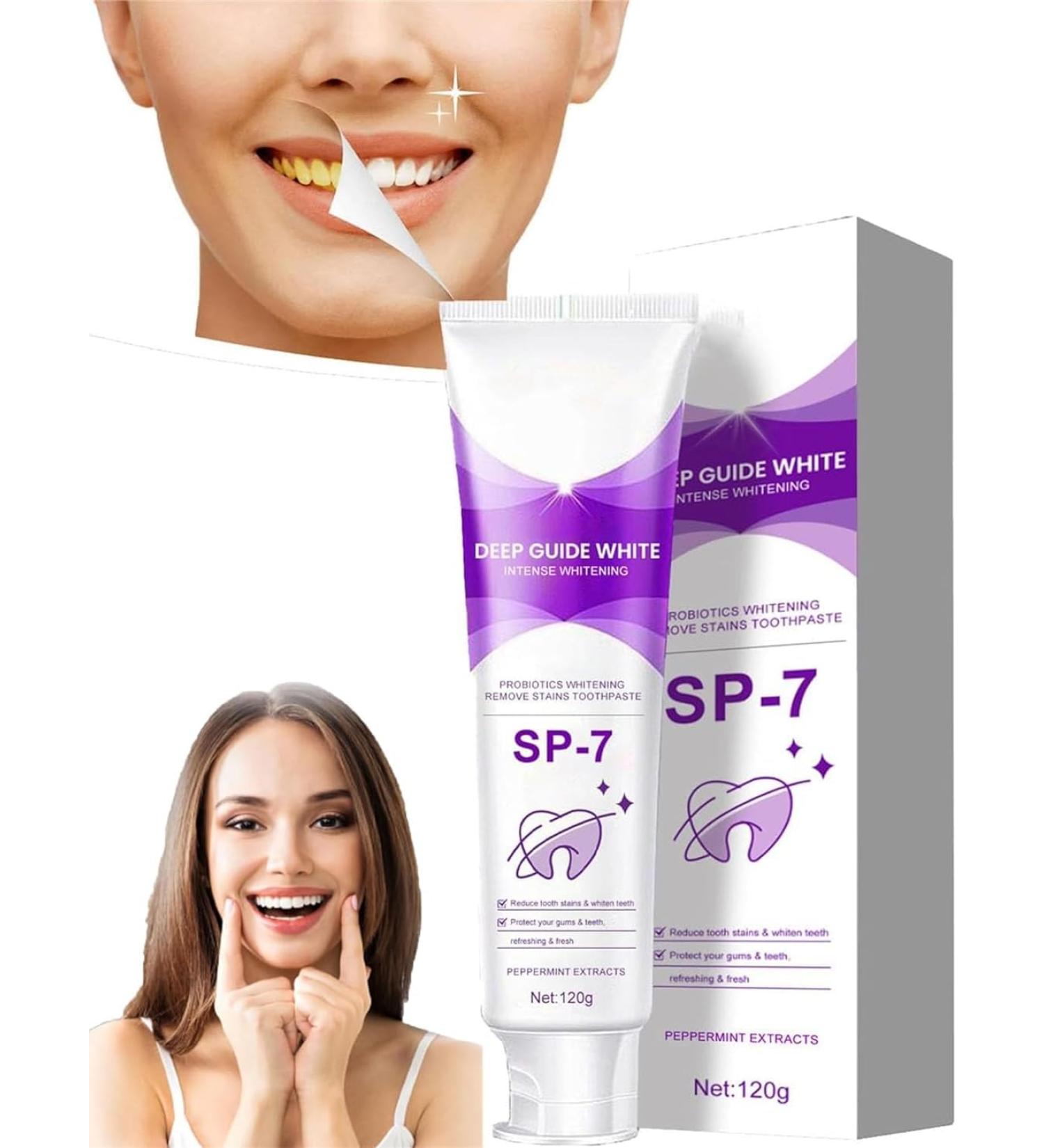 SP-7 Probiotic Whitening Toothpaste - Brightening & Stain Removing for All Teeth Types Deep Cleaning Gums 1PC - Buy Online on GoSupps.com