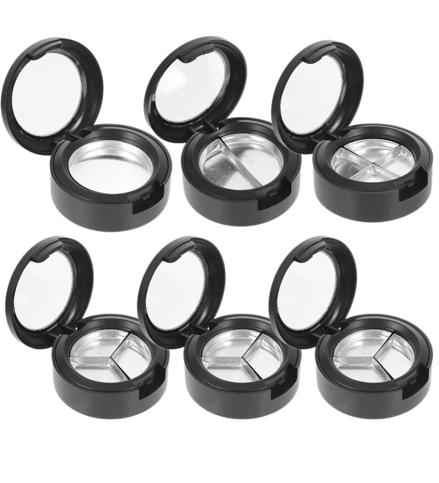 FRCOLOR 6pcs Eye Shadow Box Black Eyeshadow Cosmetic Sample Cases Cosmetic Holders Organizer Travel Filling - Buy Online on GoSupps.com
