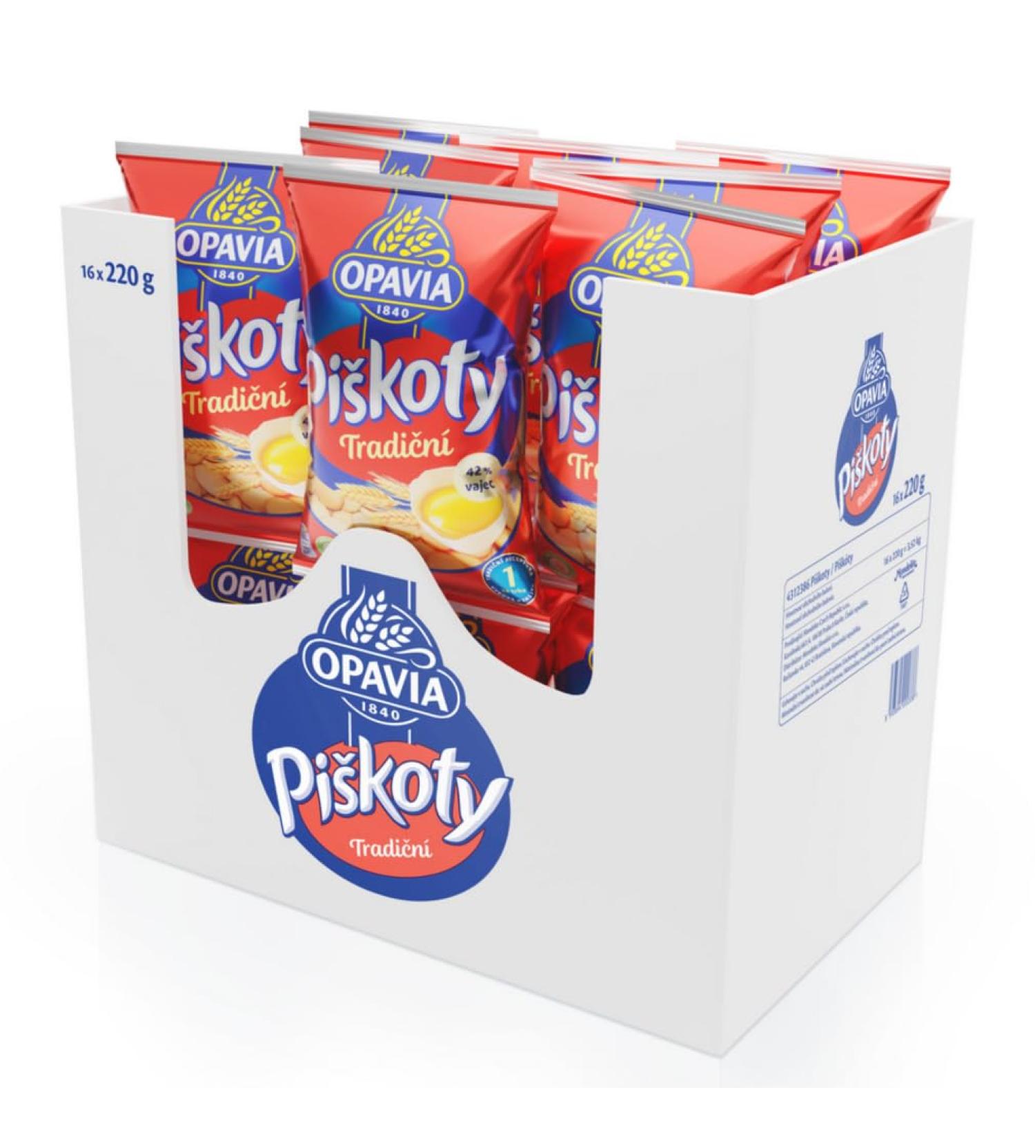 Kolonada Opavia Pi koty Traditional biscuits (16 packs of 220 g 3520 g)