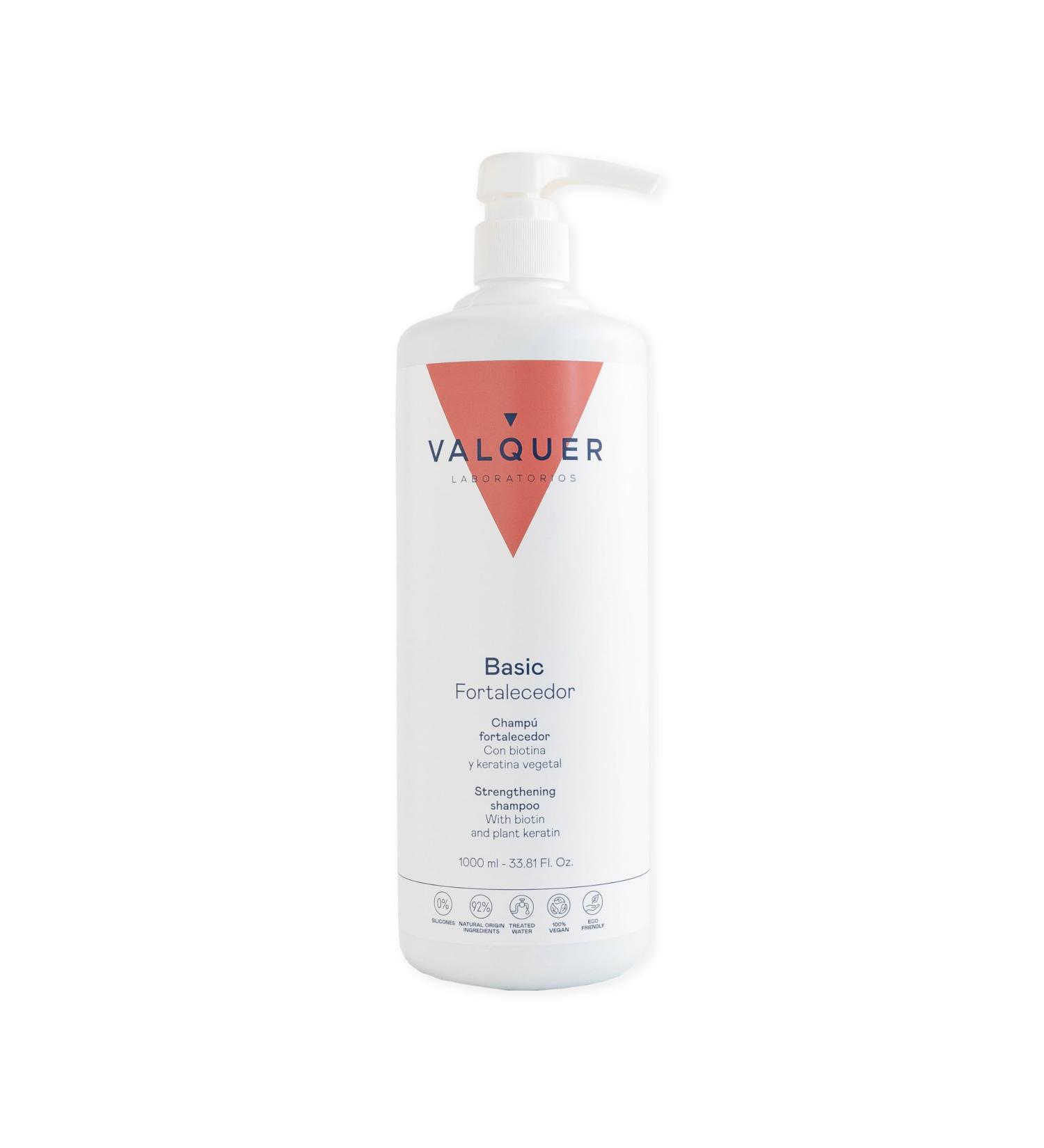 Valquer Professional Strengthening Shampoo with Aloeva/Biotin/Vegetable Keratin 1000 ml - Buy Online on GoSupps.com