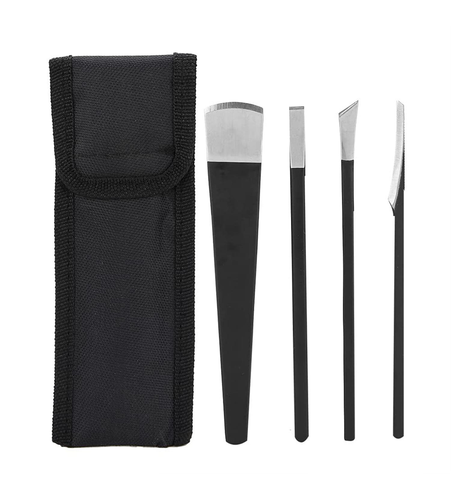 Professional Pedicure Knife Kits 4 Kinds Pedicure Knife Dead Skin Corn Foot Foot File Rasp with Bag for Pedicure Foot Care Tools - Buy Online on GoSupps.com