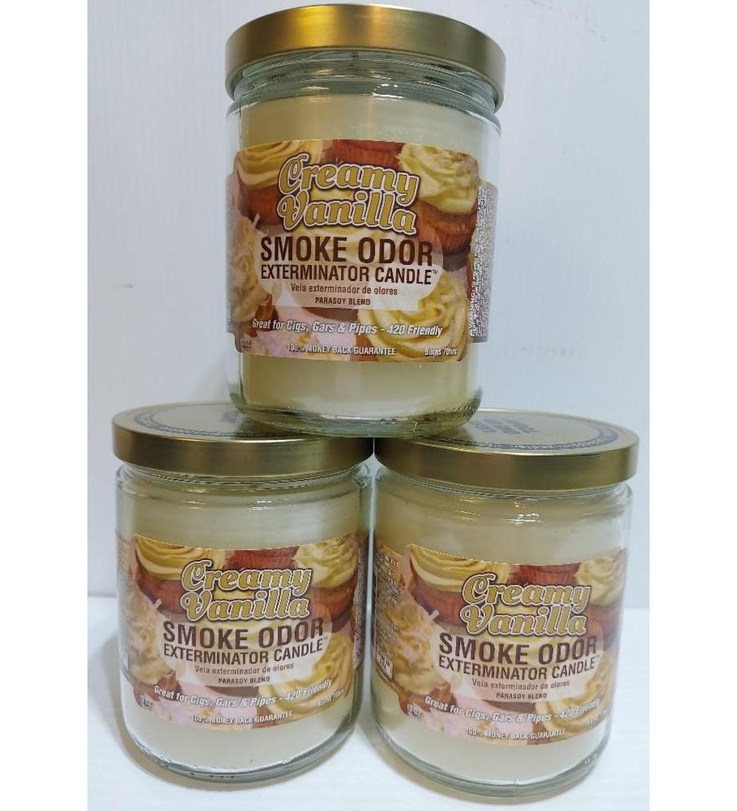 Smoke Odor Exterminator 13 oz Candle - Creamy Vanilla | Shop Internationally for Odor Eliminating Candles - Buy Online on GoSupps.com
