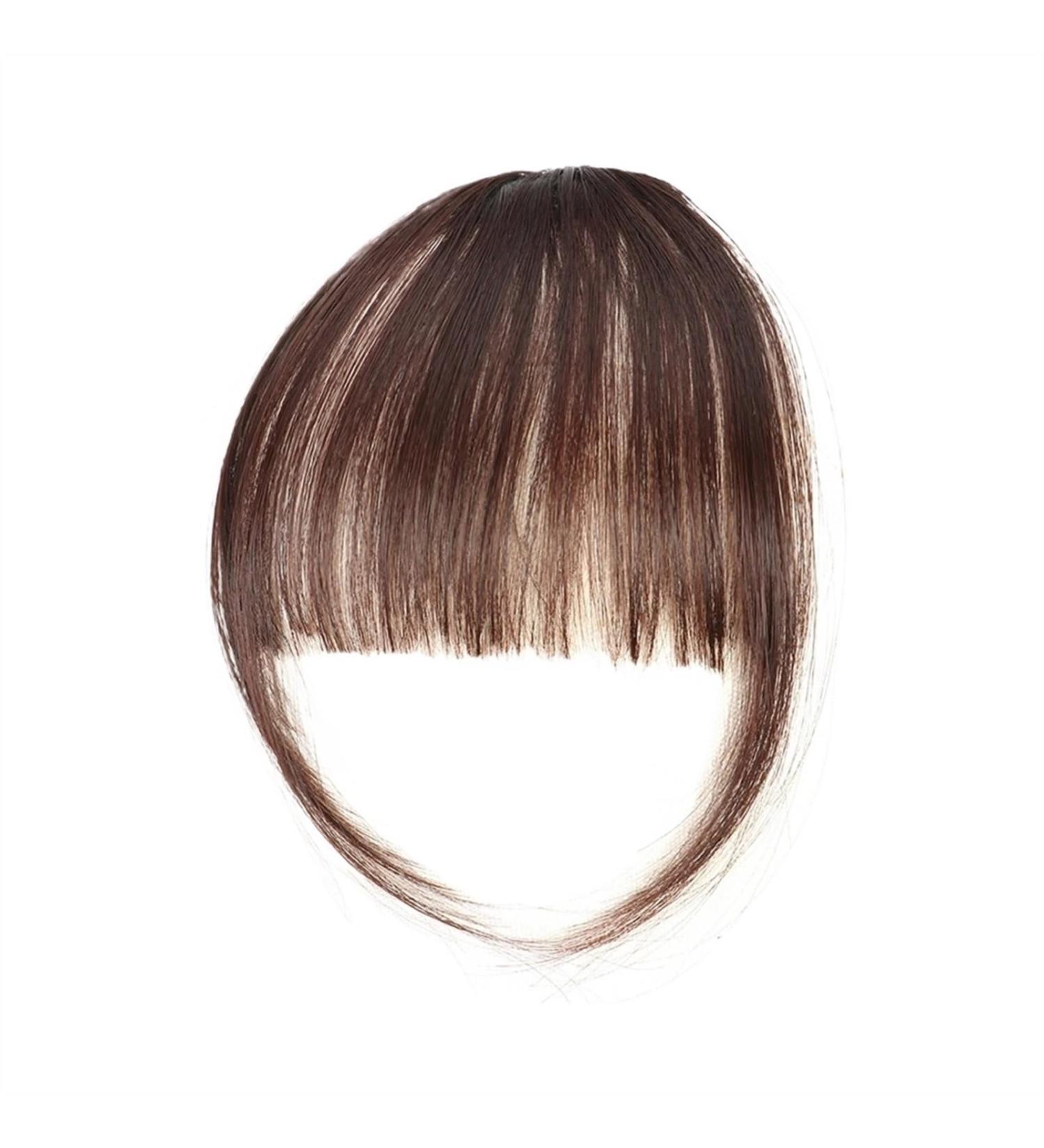 Bangs Hair Clip Brown Black Clip on Bangs Hair Extensions Fake Bangs Hair Wispy Bangs Hair Clip Fringe with Temples Hairpieces Curved Bangs Bangs Clip in Hair(Color:2-33) - Buy Online on GoSupps.com