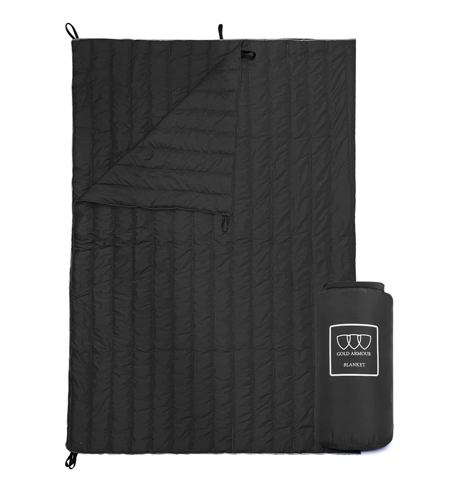Gold Armour Puffy Camping Blanket - Lightweight & Packable Insulated Quilt for Outdoor Adventures - Buy Online on GoSupps.com
