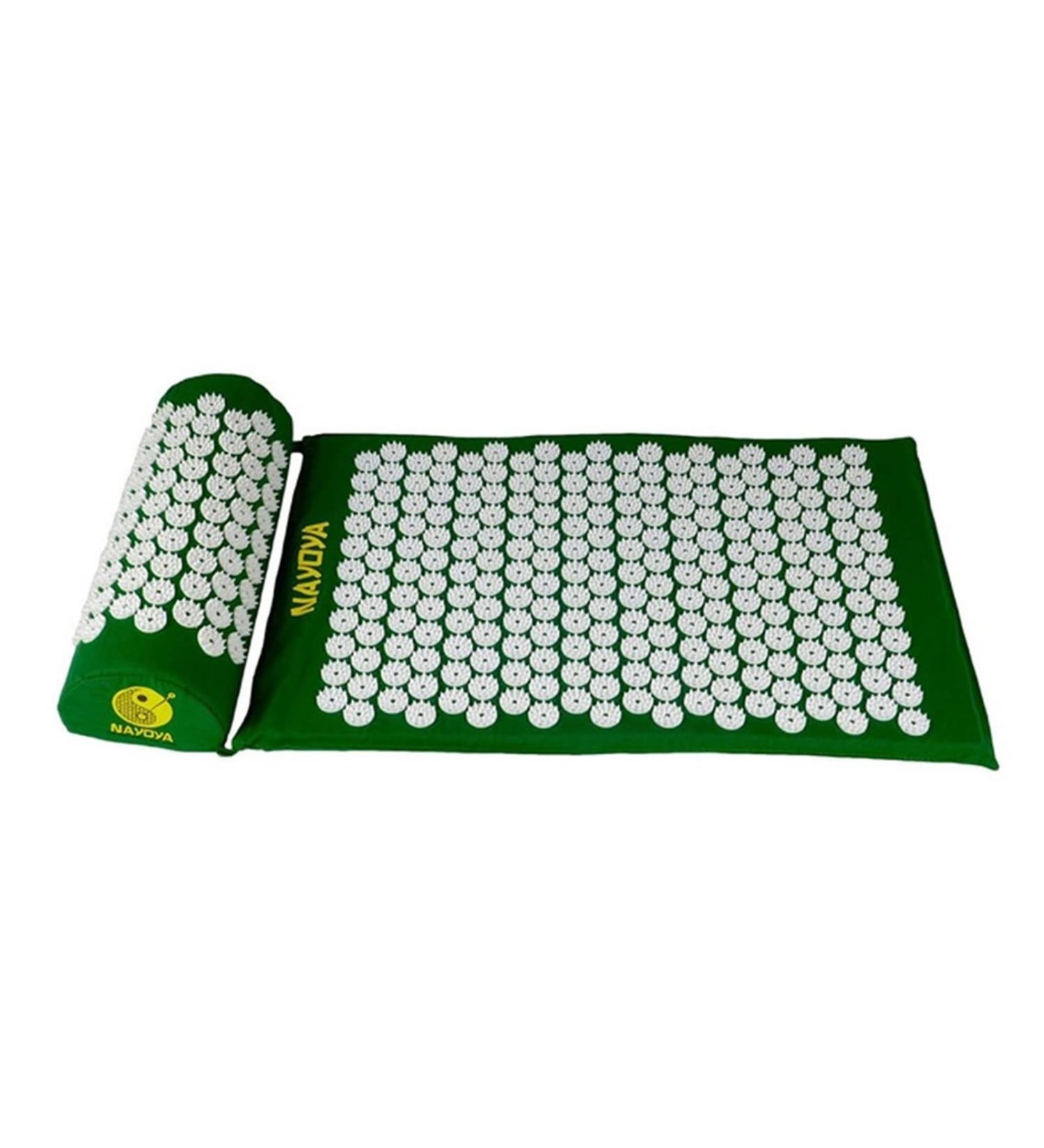Dunlap Massage Pillow & Acupressure Mat - Ultimate Pain Relief & Stress Relief Device (Green Size) | Shop Internationally - Buy Online on GoSupps.com