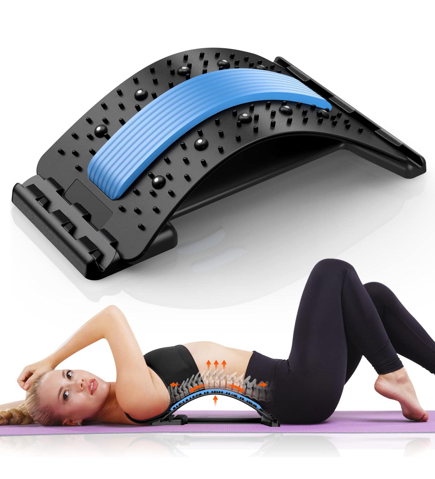 CNON Back Stretcher - Multi-Level Pain Relief Board for Herniated Disc, Sciatica, Scoliosis - Black - Buy Online on GoSupps.com