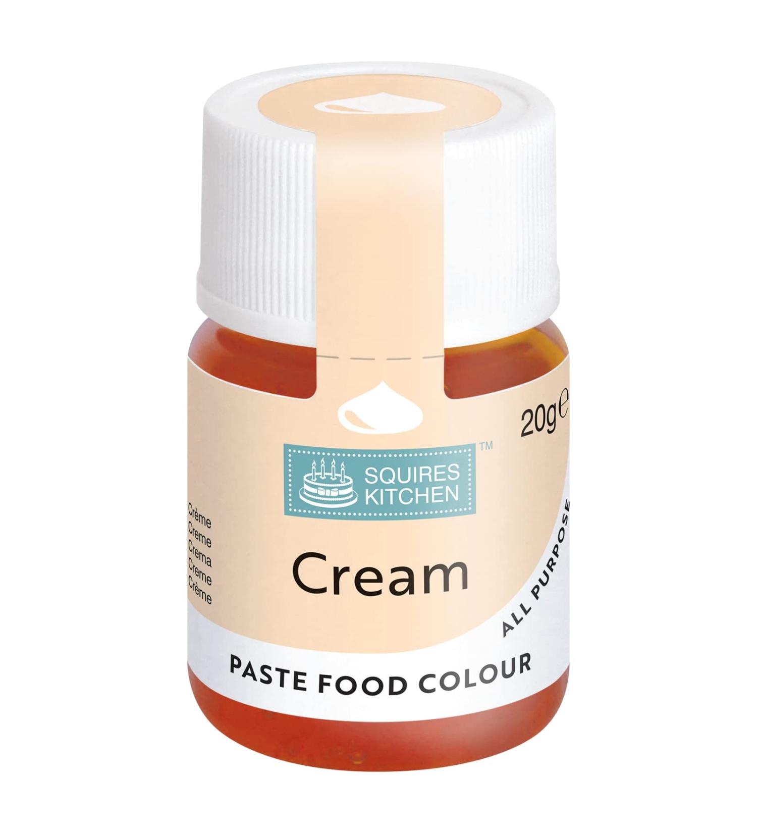 Squires Kitchen Cream Food Colouring Paste - 20g | Concentrated Colour for Sugarpaste, Fondant, Buttercream & More - Buy Online on GoSupps.com