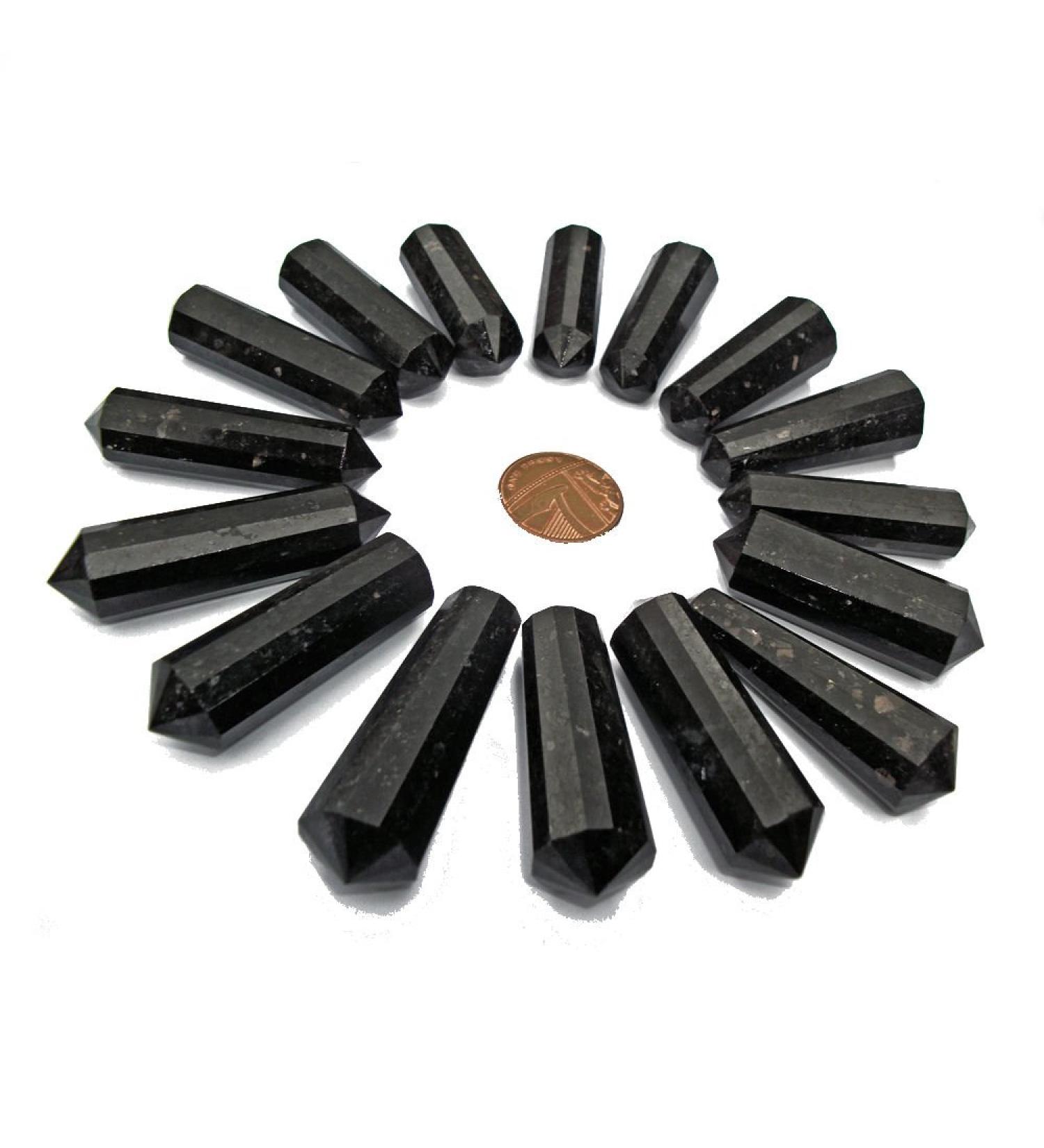 1 x 12 Cut DT Crystal Vogel Wand Point 40-60mm (Nuummite)