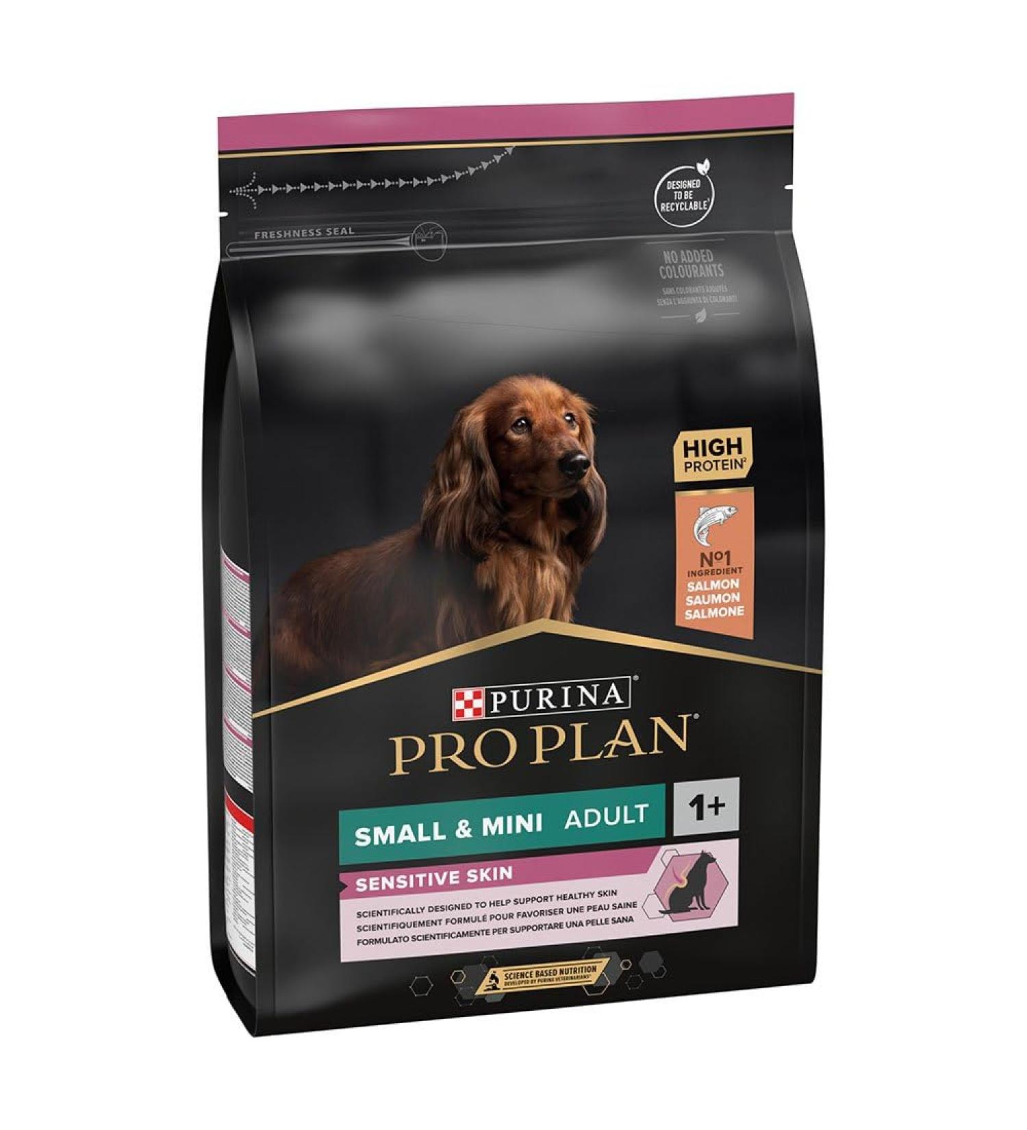 Purina Pro Plan Small and Mini Adult Sensitive Skin Optiderma 3kg - Buy Online on GoSupps.com