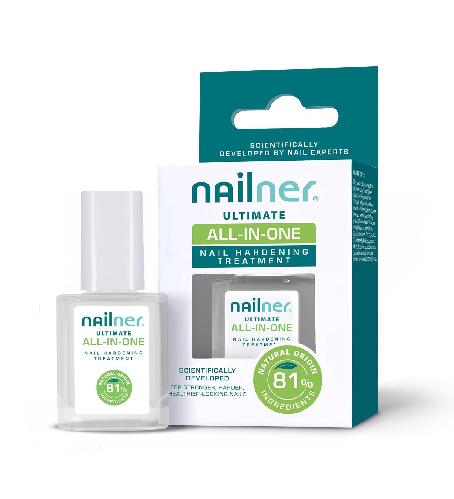 Nailner Ultimate Nail Hardening Treatment - Clear Varnish for Stronger, Healthier-Looking Nails 10ml - Buy Online on GoSupps.com