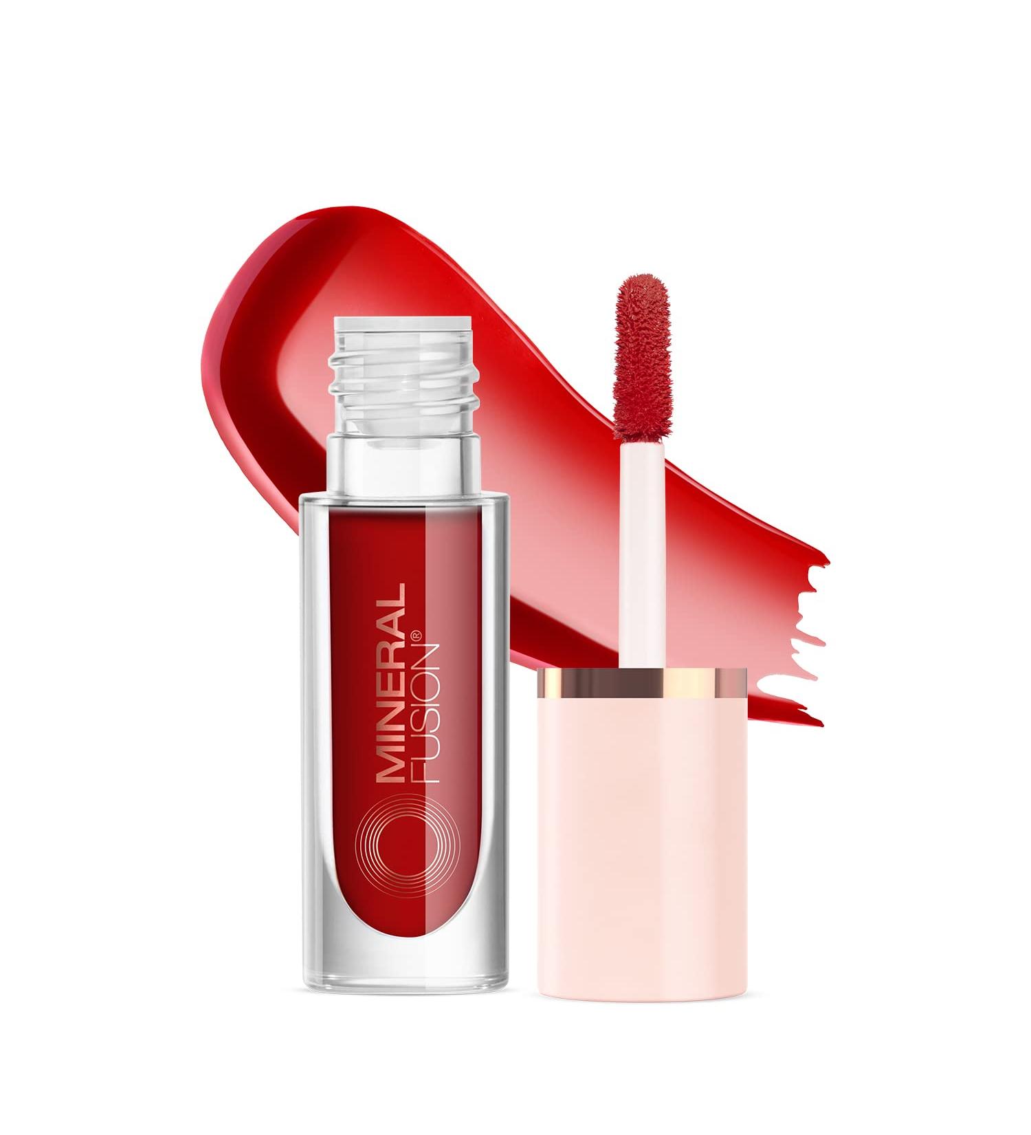 Mineral Fusion Syrah 2-in-1 Lip & Cheek Stain - Bright Red, Long-Lasting Matte Color - 0.10 fl oz - Buy Online on GoSupps.com