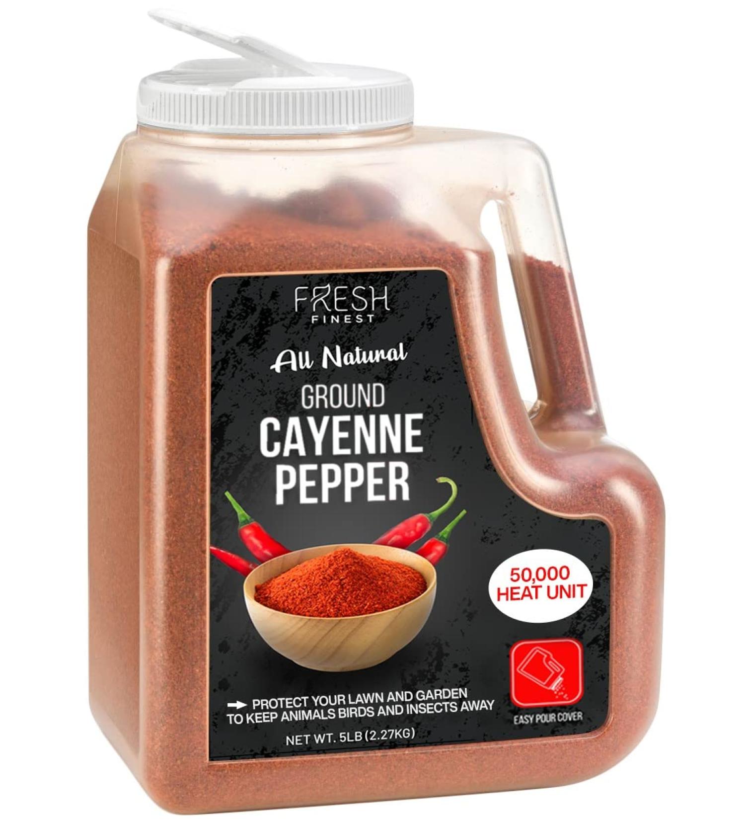 Cayenne Pepper Powder Bulk 5 LB - All-Natural Red Pepper Spice - 50,000 SHU Heat - Ideal for Commercial and Home Cooking - 5 Pound Pack - Buy Online on GoSupps.com