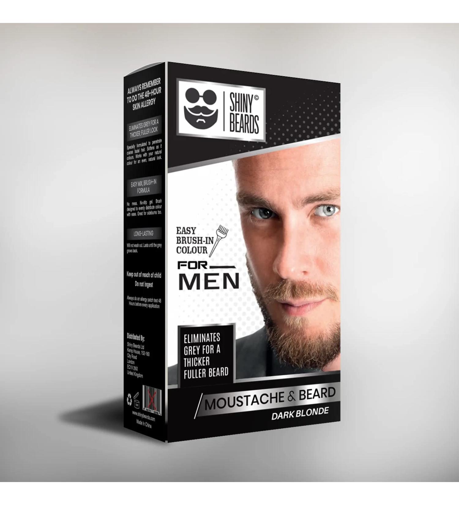 SHINY BEARDS - Beard Dye for Men - Dark Blonde Colour - Removes Grey - Trusted UK Brand - Buy Online on GoSupps.com