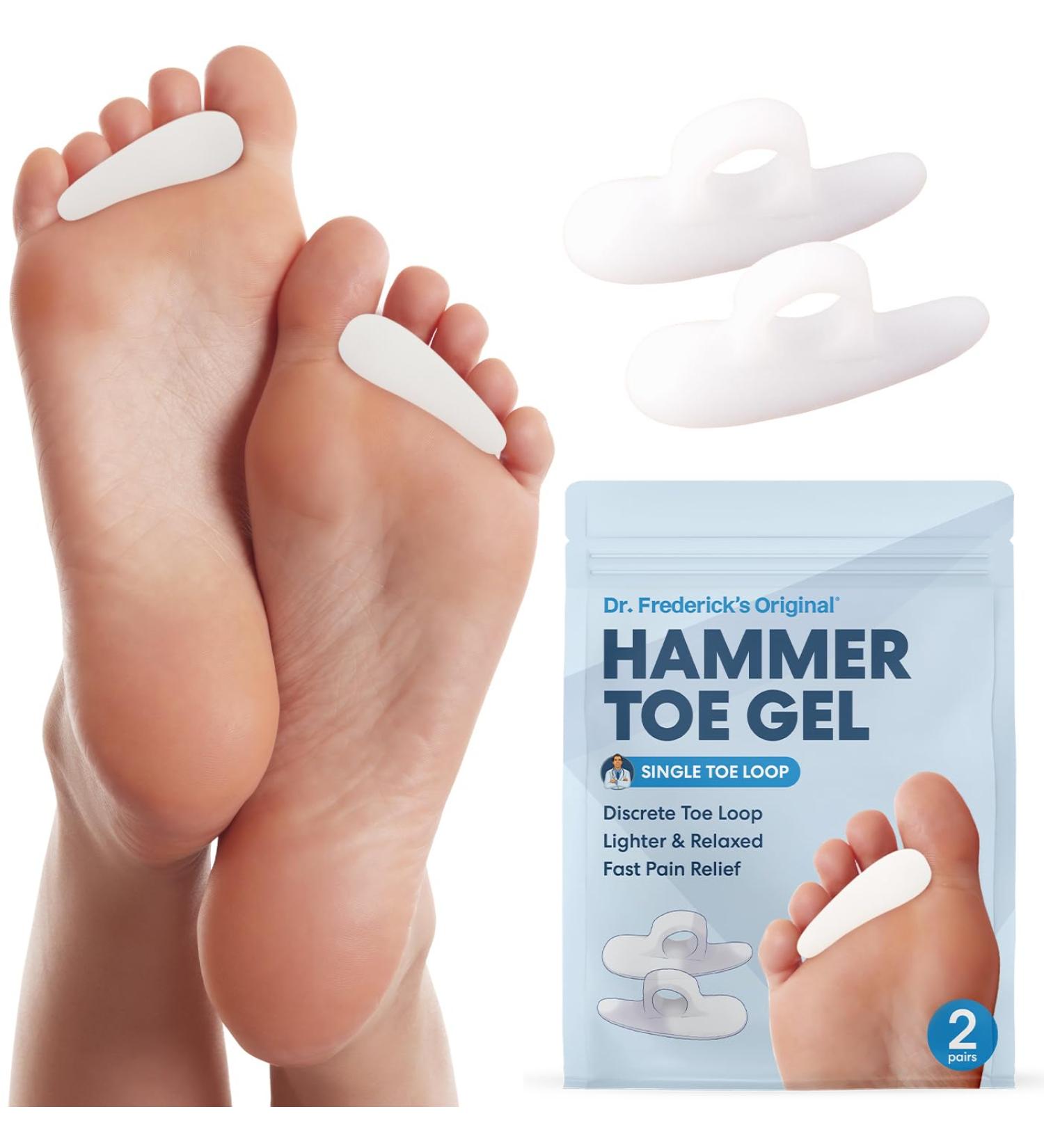 Dr. Frederick's Original Hammer Toe Gels - 2 Pairs | Hammer Toe Support for Men & Women | Joint Realignment & Cushioning - White 1 Loop Design - Buy Online on GoSupps.com