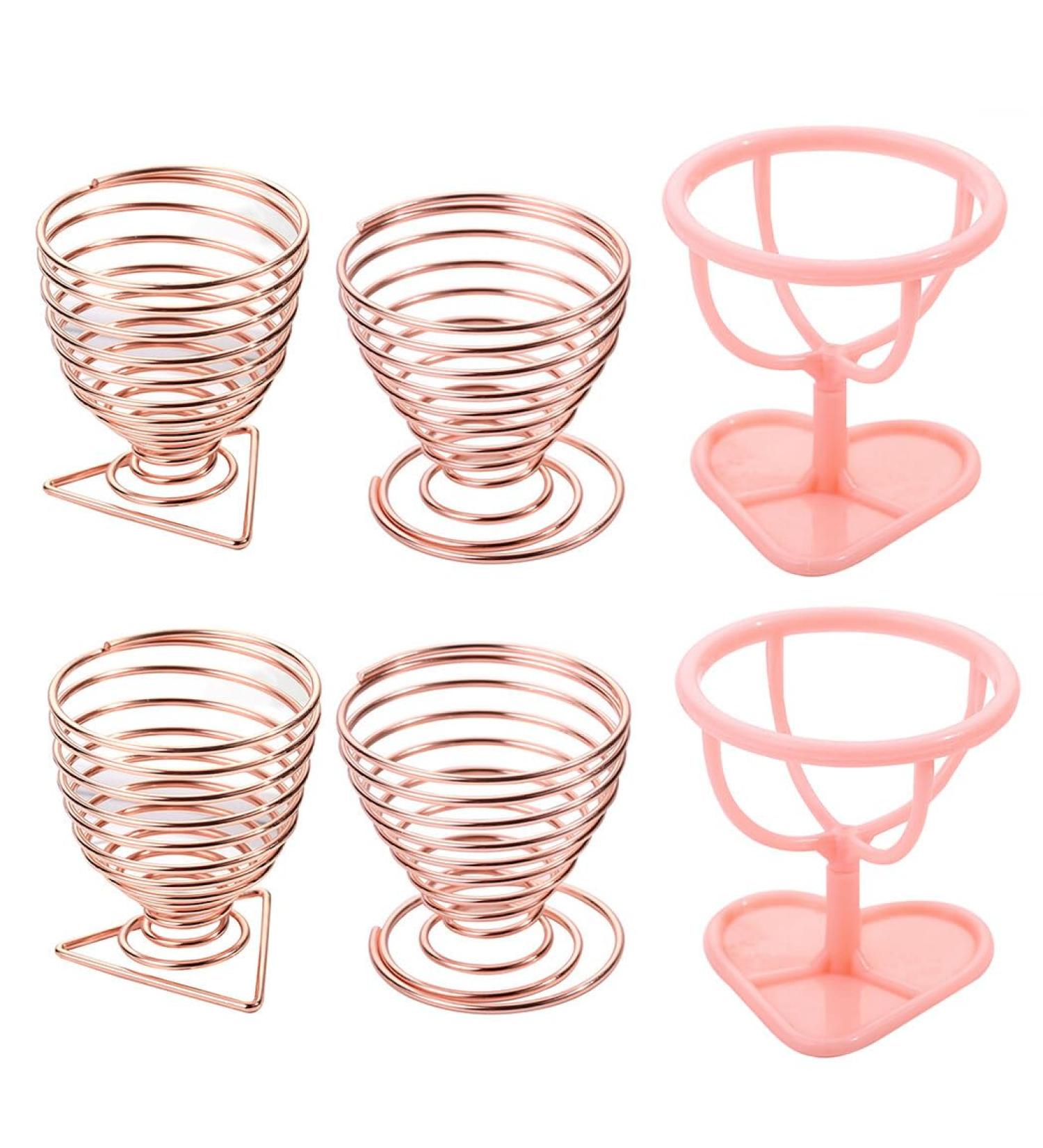 Rose Gold Beauty Sponge Holders - Set of 6 Pink Carbon Steel Organizers for Makeup Sponges - Buy Online on GoSupps.com