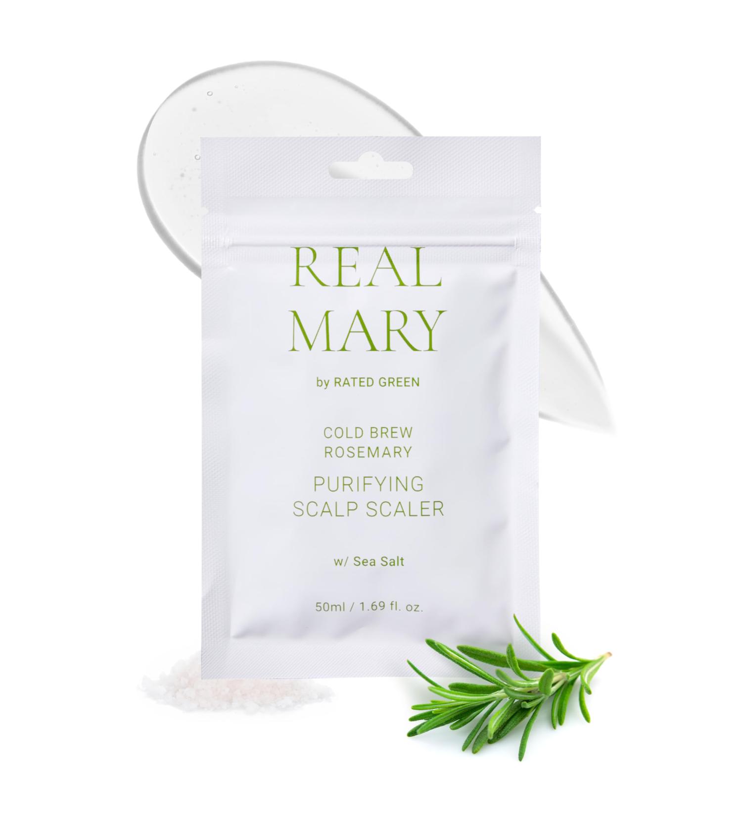 Rated Green Real Mary Cold Brew Scalp Scaler | Hypoallergenic Korean Hair Care for Flaky & Itchy Scalp | Purifying Treatment with Sea Salt 1.69 fl oz - Buy Online on GoSupps.com
