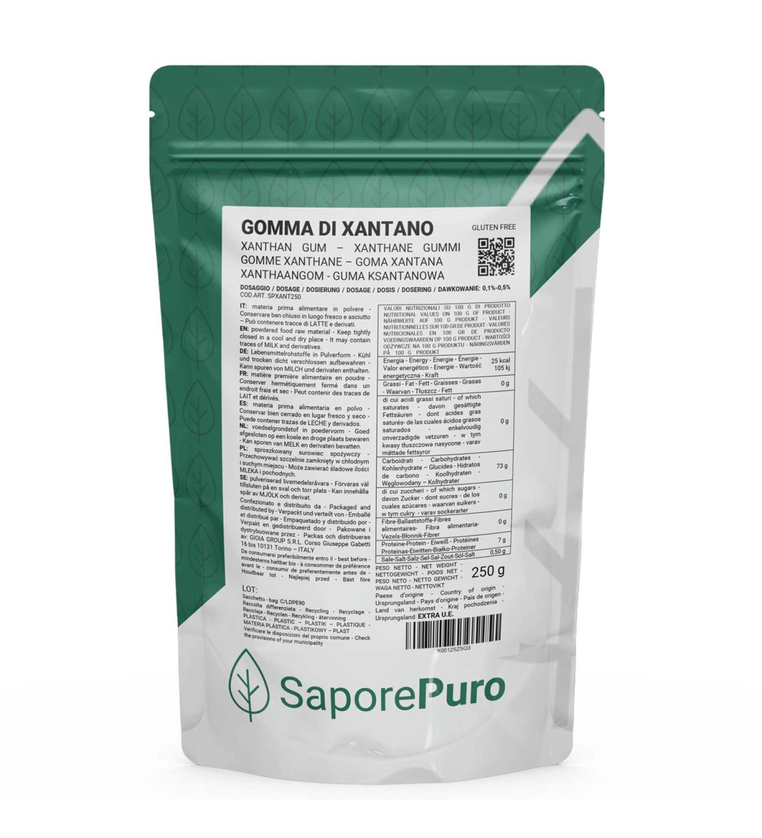 Saporepuro Xanthan powder 250g - Ideal for ice cream sauces mixology molecular cooking toppings and sorbets - 100% pure - Buy Online on GoSupps.com