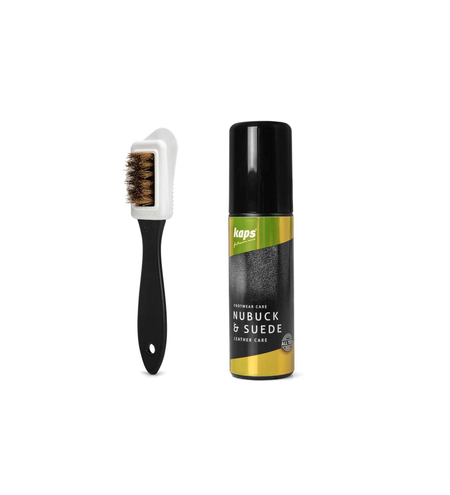 Kaps Leather Conditioner & Colour Restorer for Nubuck & Suede | Sponge Applicator & Shoe Brush Included | Softener for Shoes & Accessories - Buy Online on GoSupps.com
