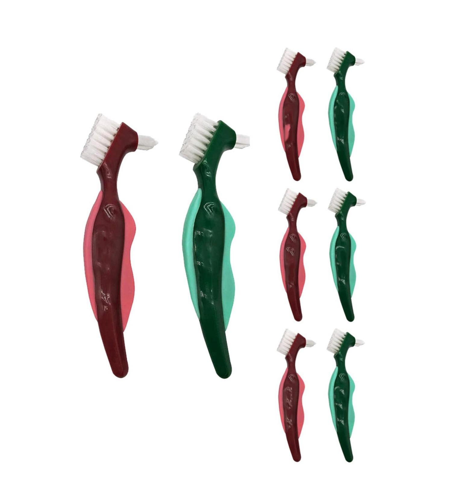 TSOLAY 8-Part Premium Toothbrush Set - Hard Prosthesis & Multi-Layered Bristles for Effective Cleaning | Portable Double-Sided Brush for Home & Travel - Buy Online on GoSupps.com