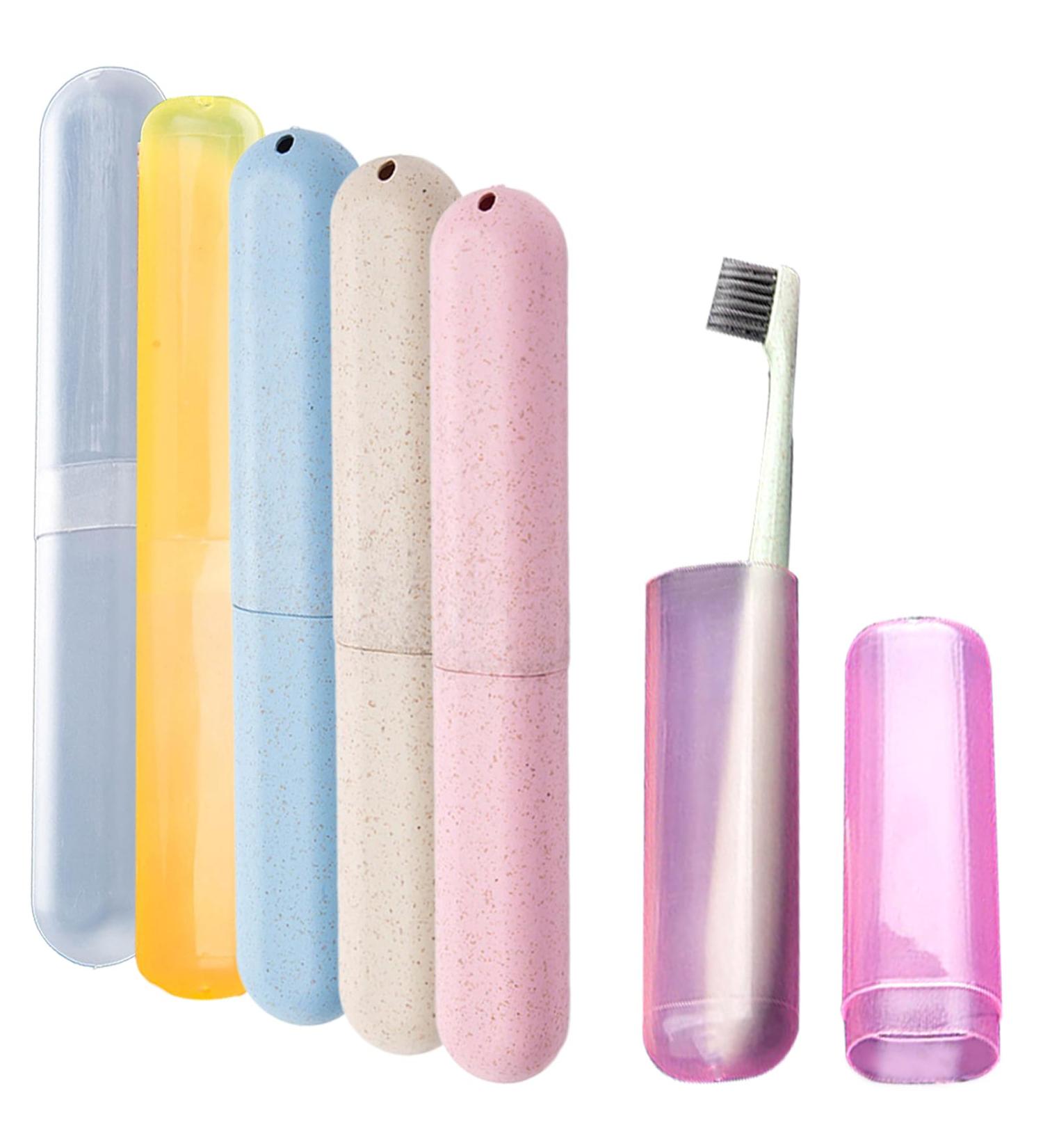 Sivono 6 PCS Toothbrush Case - Portable Easy to Clean Food Grade PP Travel & Camping Toiletries - Buy Online on GoSupps.com