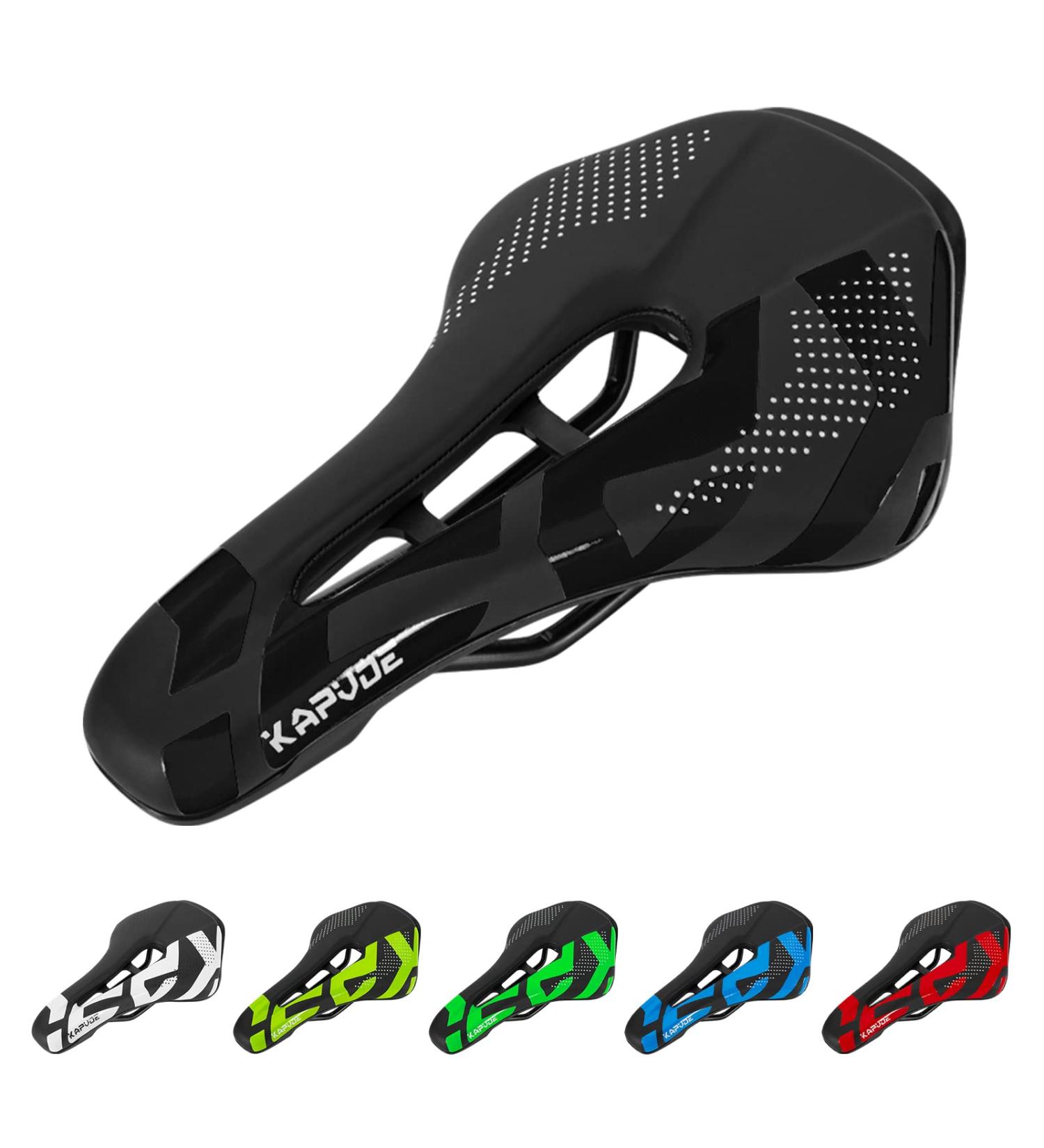 KAPVOE Mountain Bike Seat - Comfortable Memory Foam Cushion for MTB, BMX, Road Riding - Black - Buy Online on GoSupps.com