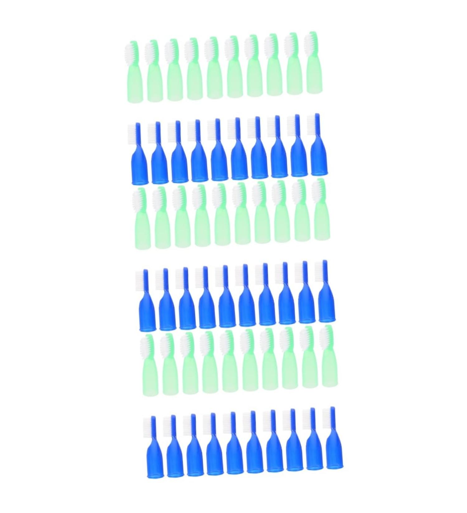 Buy Healvian 60 STK Manual Finger Toothbrush Set - Portable Soft Travel Toothbrushes in 3 Colors - Ideal for Prisons & Travel Accessories - Buy Online on GoSupps.com