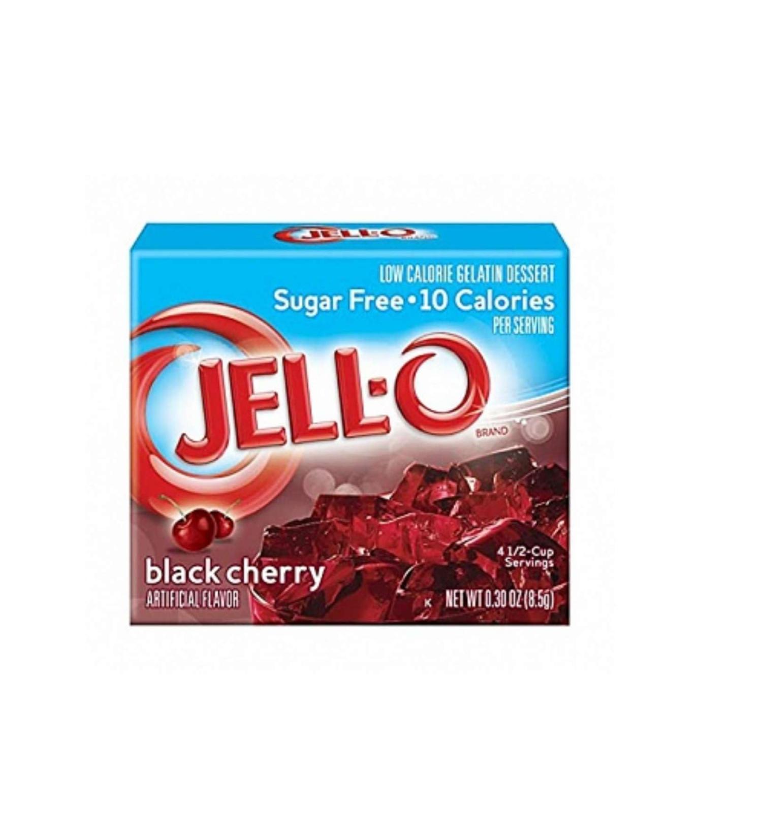 Jell-O Sugar Free Black Cherry Low Calorie Gelatin Dessert (8.5 g)