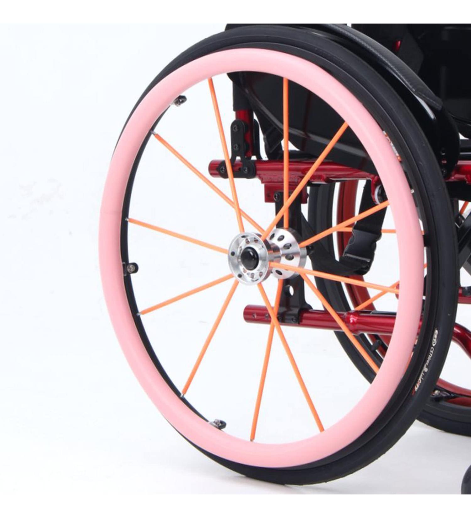 22/24 inch Rear Wheel Sports Wheelchair Cover 1 Pair Non-Slip Wear-Resistant Wheelchair Push Rim Covers Wheelchair Pusher Cart Protective Sleeve/Red/22Inch Pink 24Inch - Buy Online on GoSupps.com
