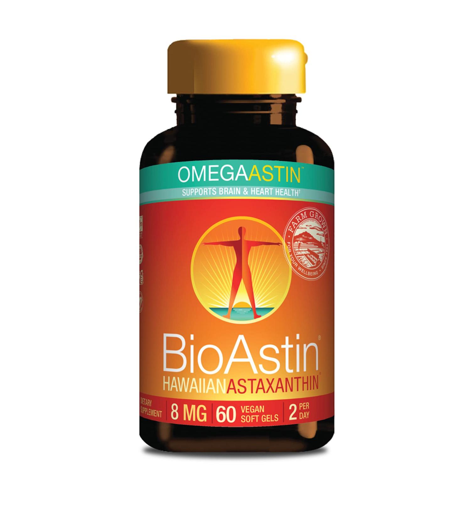 Nutrex Hawaii OmegaAstin Vegan Omega 3-6-9 & BioAstin Hawaiian Astaxanthin - 60 Gelcaps | Gluten-Free - Buy Online on GoSupps.com