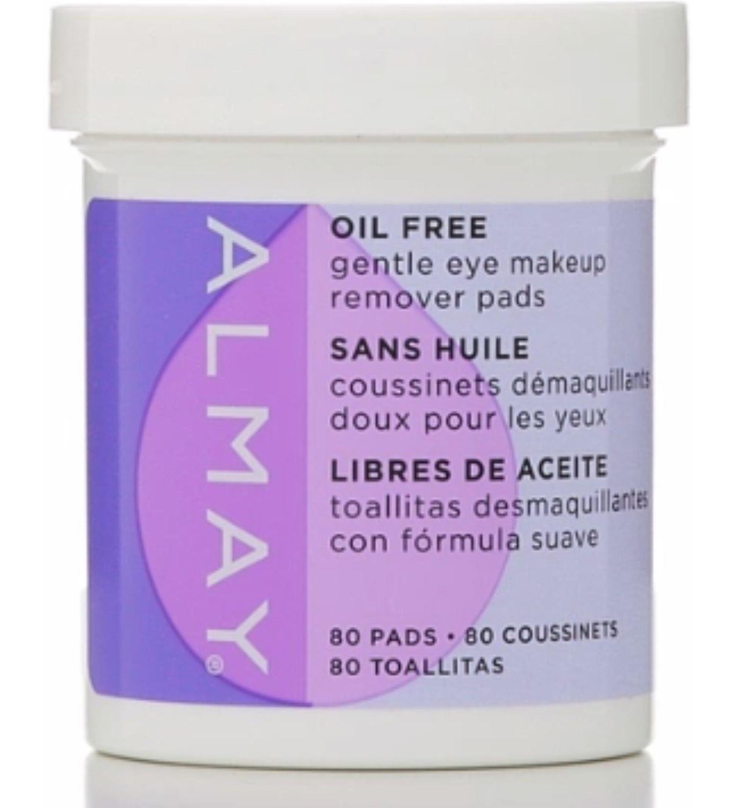 Almay Eye Makeup Remover Pads, Oil Free, Pack Of 2(80 pads each) 80 Count (Pack of 2)