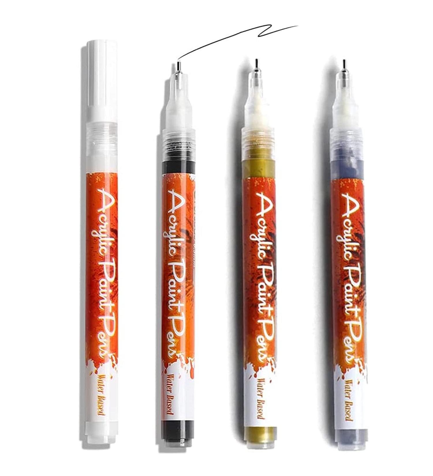 Waterproof Nail Art Pens Set - Rapid Drying DIY Graffiti & French Manicure Design (4PCs) - Buy Online on GoSupps.com