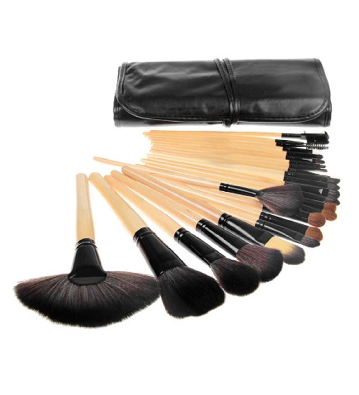 JHion 24 Pcs Synthetic Foundation Powder Concealers Eye Shadows Makeup Brush Sets Wooden - Buy Online on GoSupps.com