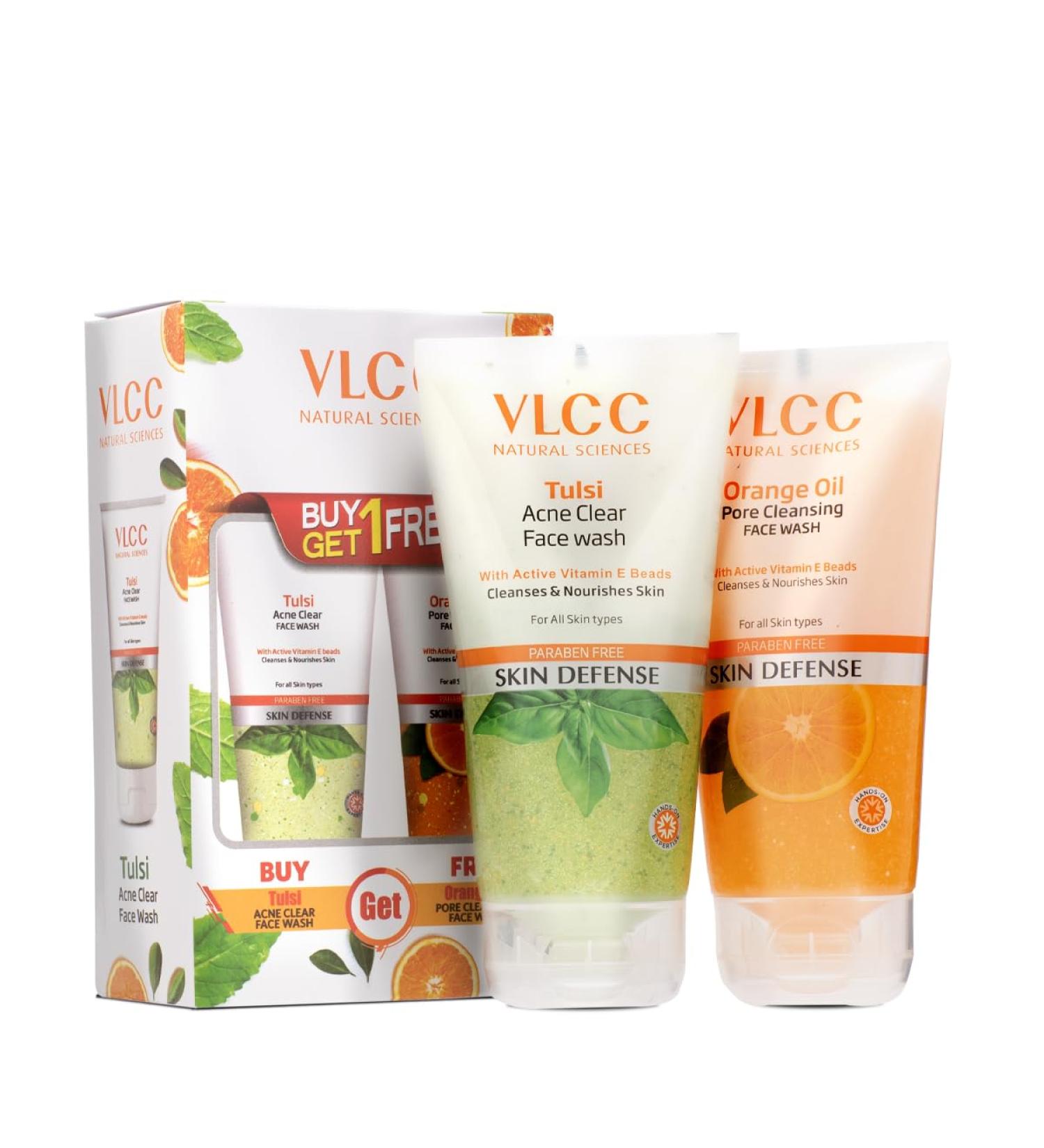 VLCC Tulsi Acne Clear Face Wash - 150 ml | Best Acne Treatment | Buy Online Internationally - Buy Online on GoSupps.com