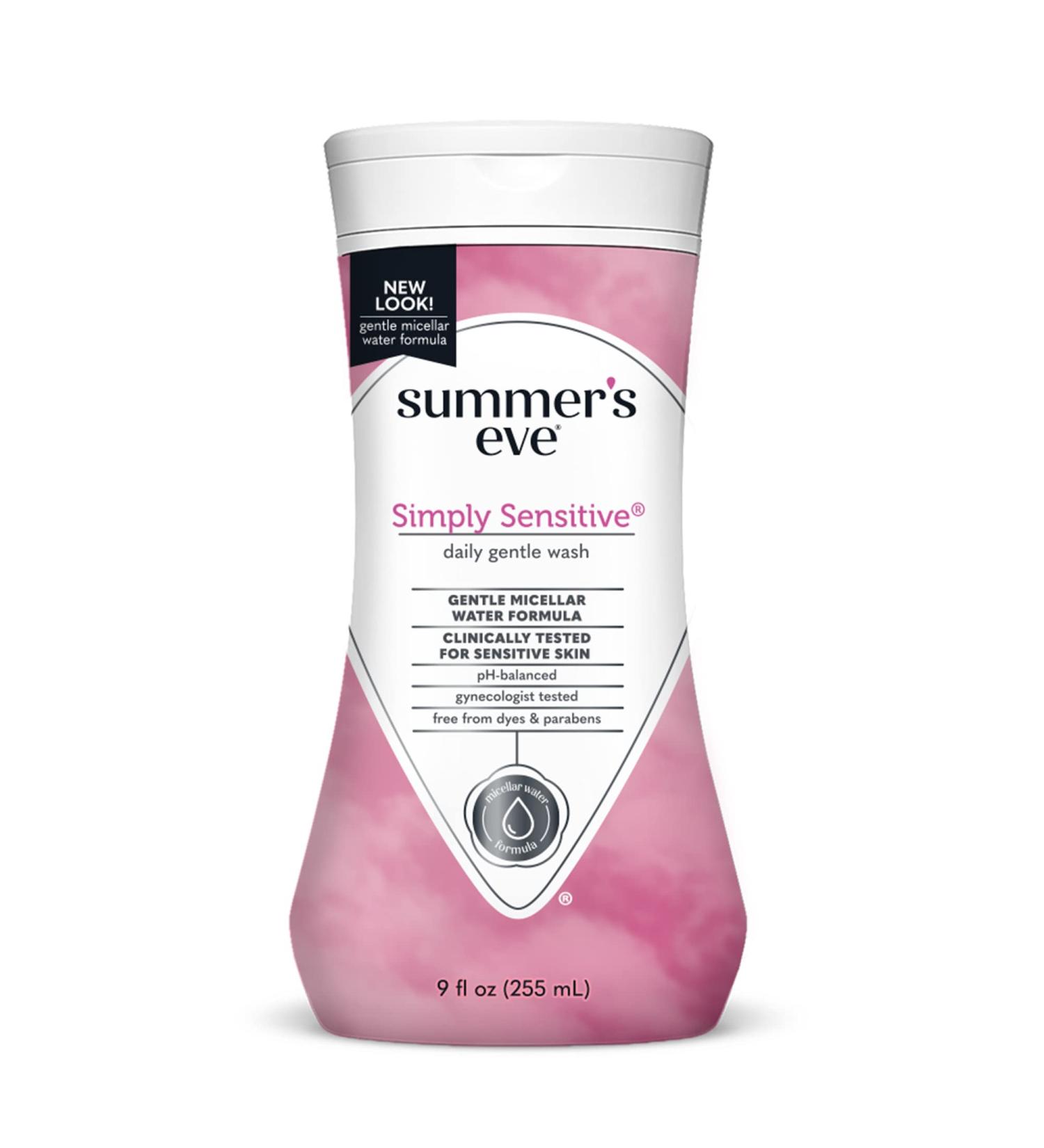 Summer's Eve Simply Sensitive Feminine Wash - 9 fl oz - pH Balanced & Odor-Removing - Buy Online on GoSupps.com