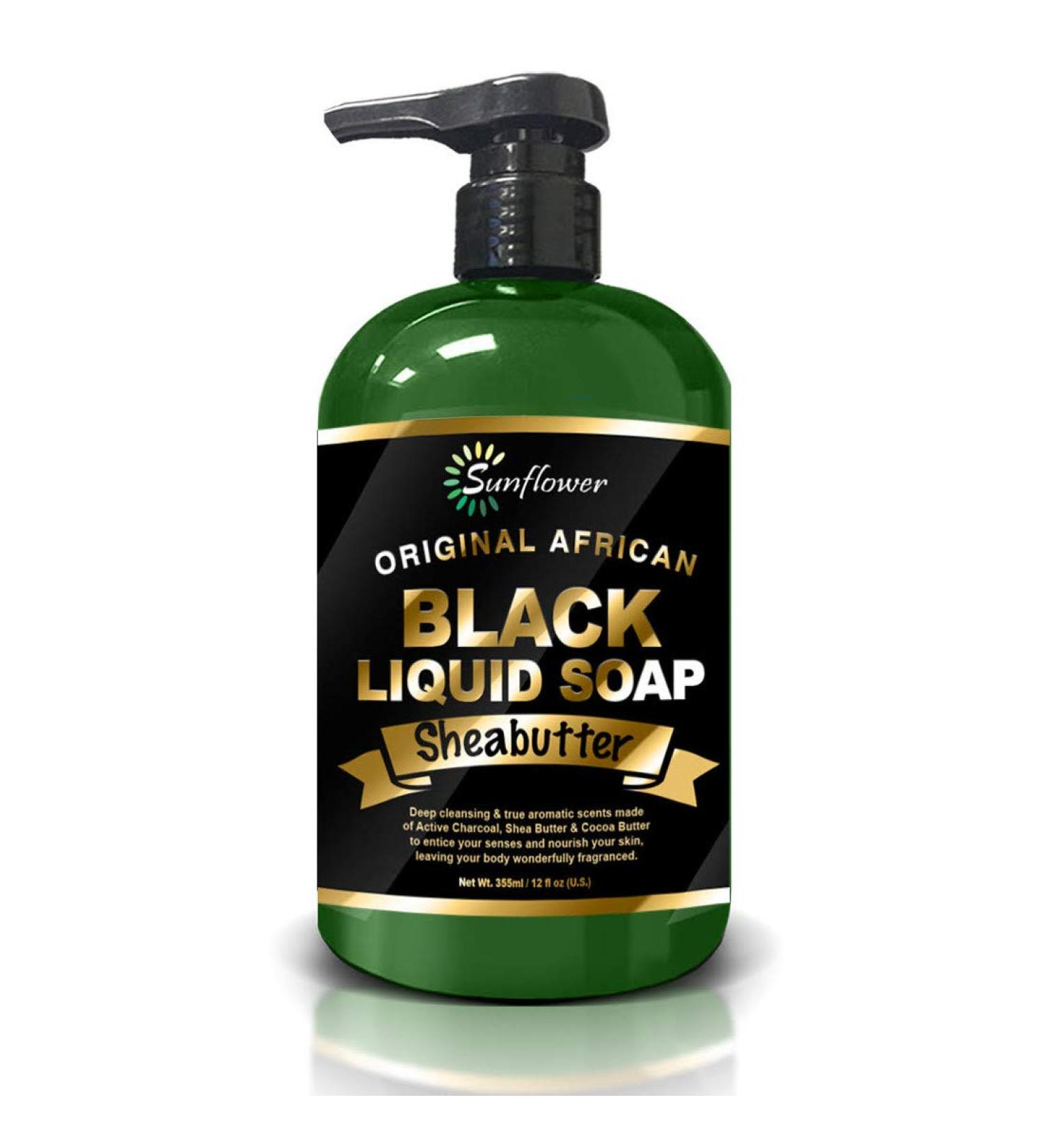 Difeel Liquid African Black Soap - Shea Butter 340 grams - Buy Online on GoSupps.com