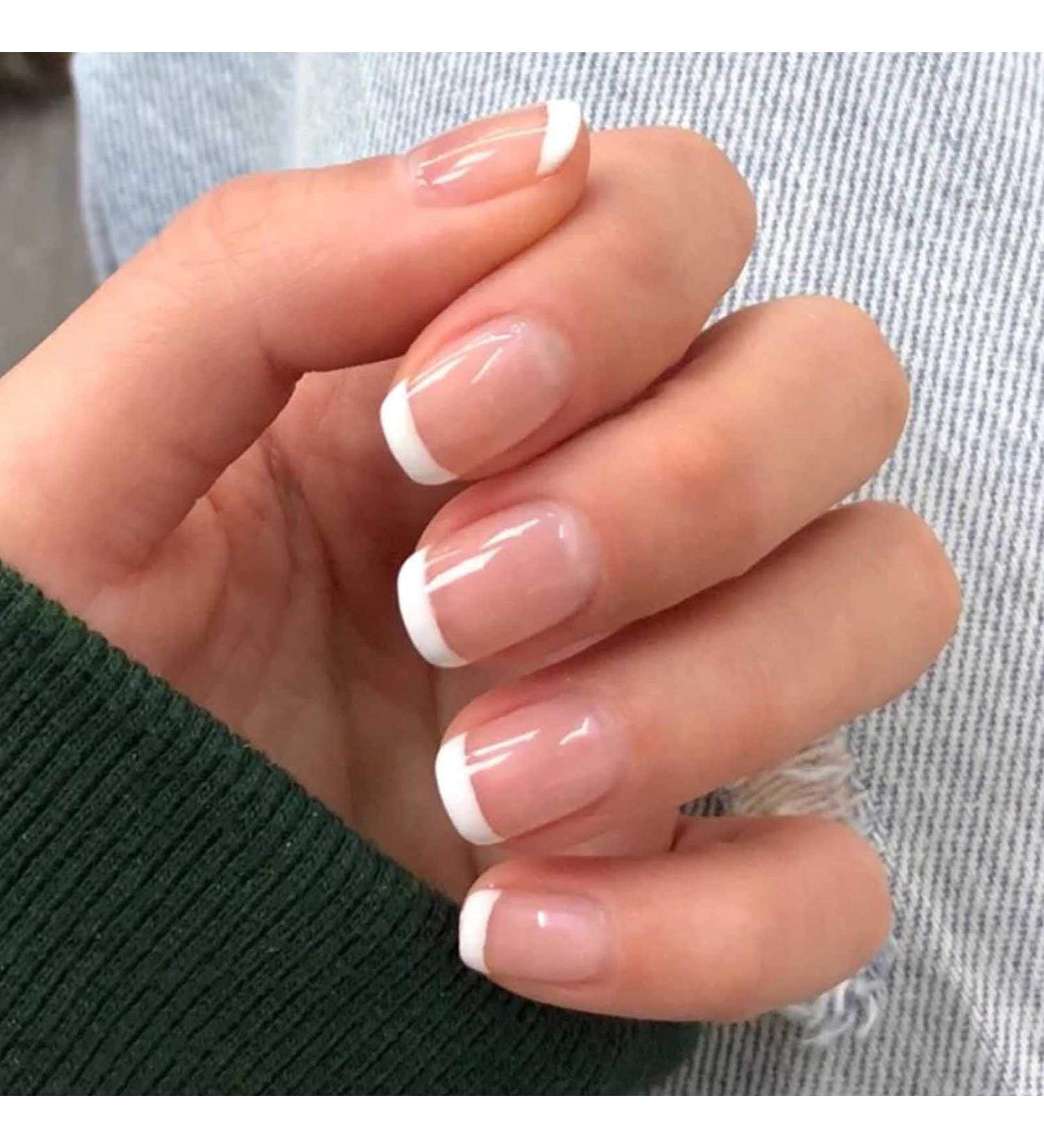 YoYoee Coffin Press on Nails - Nude Short Fake Nails 24Pcs - Natural Acrylic Full Cover False Nails for Women and Girls - Buy Online on GoSupps.com