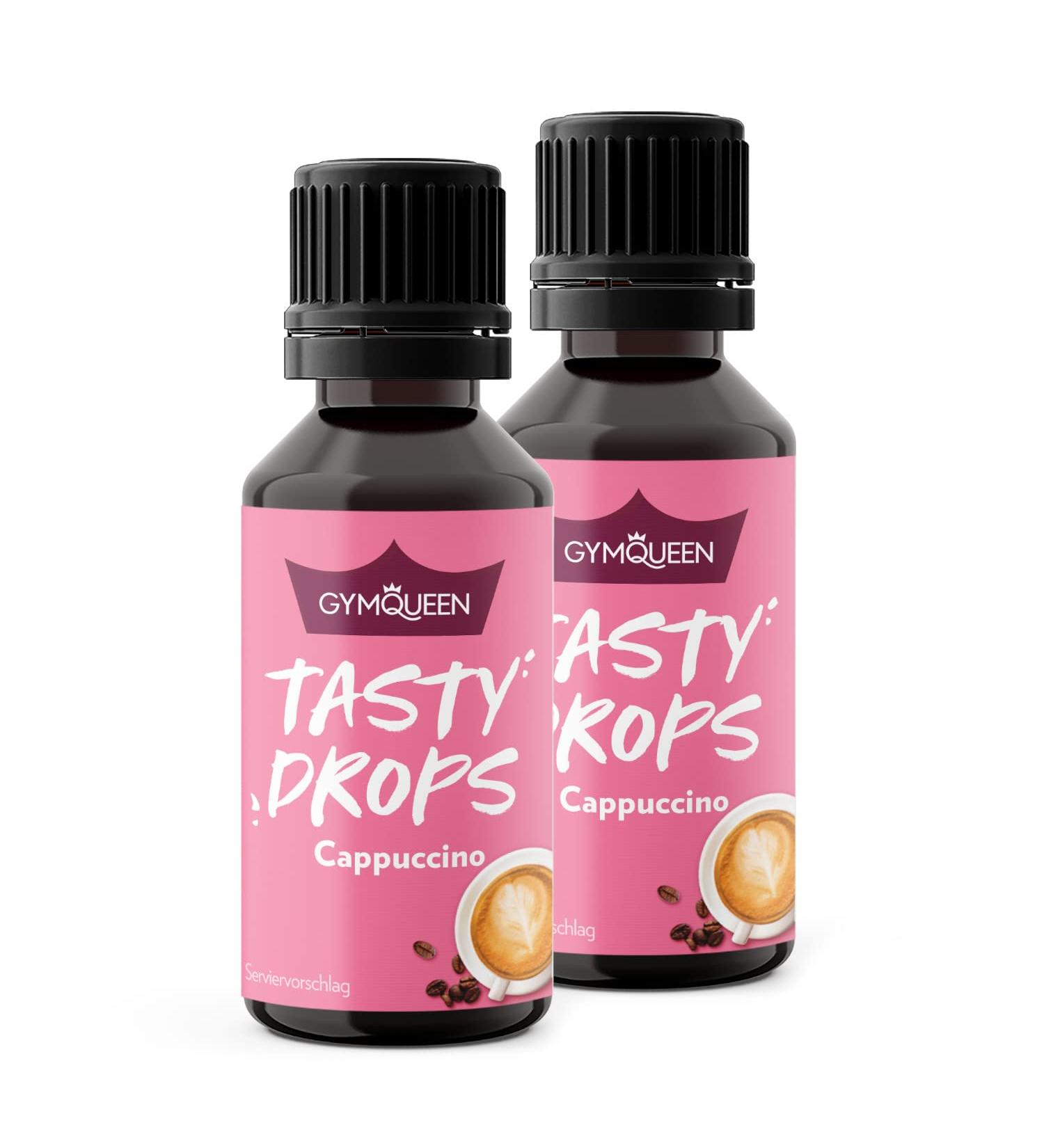 Buy GymQueen Tasty Drops Cappuccino - Calorie-Free Flavor Drops (2x30ml) for Delicious Guilt-Free Enjoyment - Buy Online on GoSupps.com