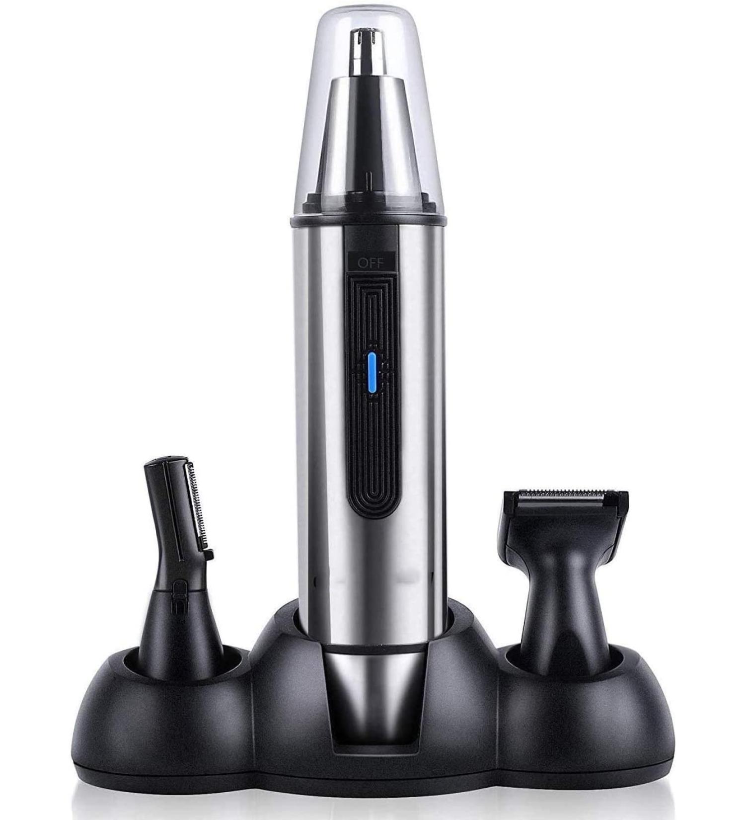 KouRy Portable Ear and Nose Hair Trimmer - Professional Painless Eyebrow & Facial Clipper for Men and Women Battery-Operated IPX7 Waterproof Dual Edge Blades - Buy Online on GoSupps.com