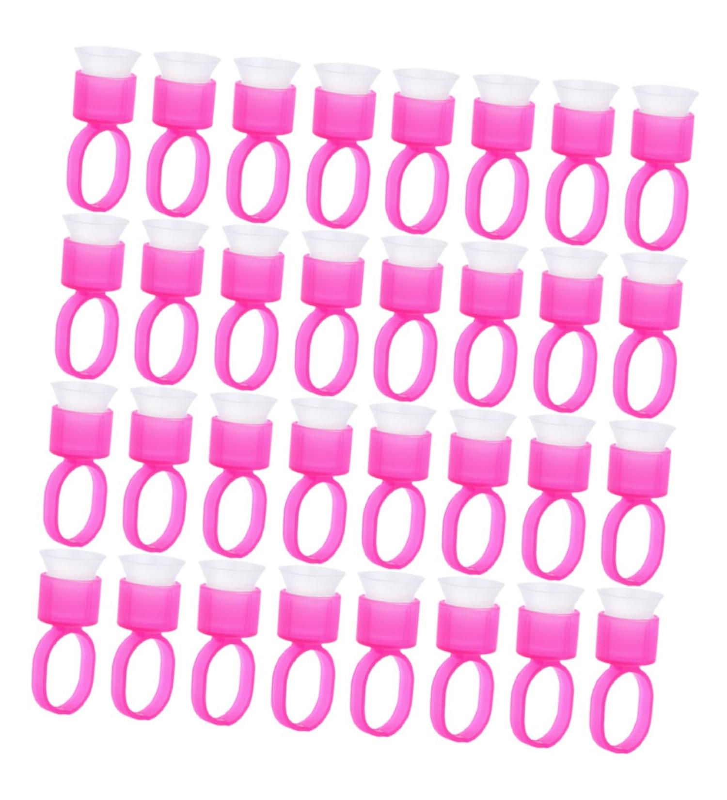 GALPADA 50pi ces Anneaux De Colle Pour Extensions De Cils Coupes Pour Anneaux De Pigment Support Pour Cils Lot De Plastique - Buy Online on GoSupps.com