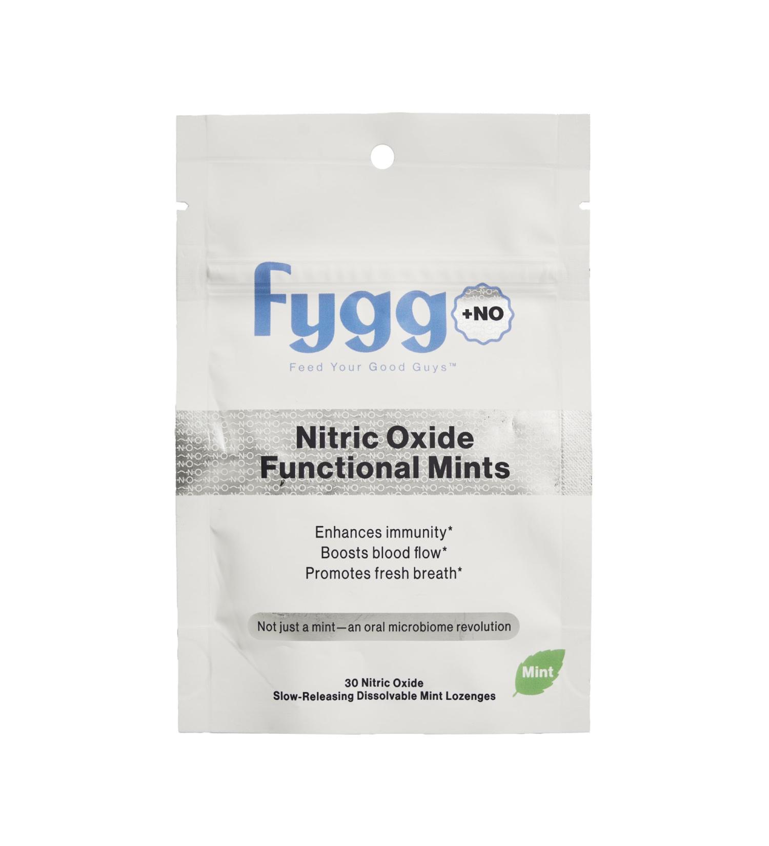 fygg NOX Functional Mints Nitric Oxide-Inspired Breath Mints with Xylitol Prebiotics & Botanical Wellness Blend Sugar-Free Oral Mint 30 Count Pack - Buy Online on GoSupps.com