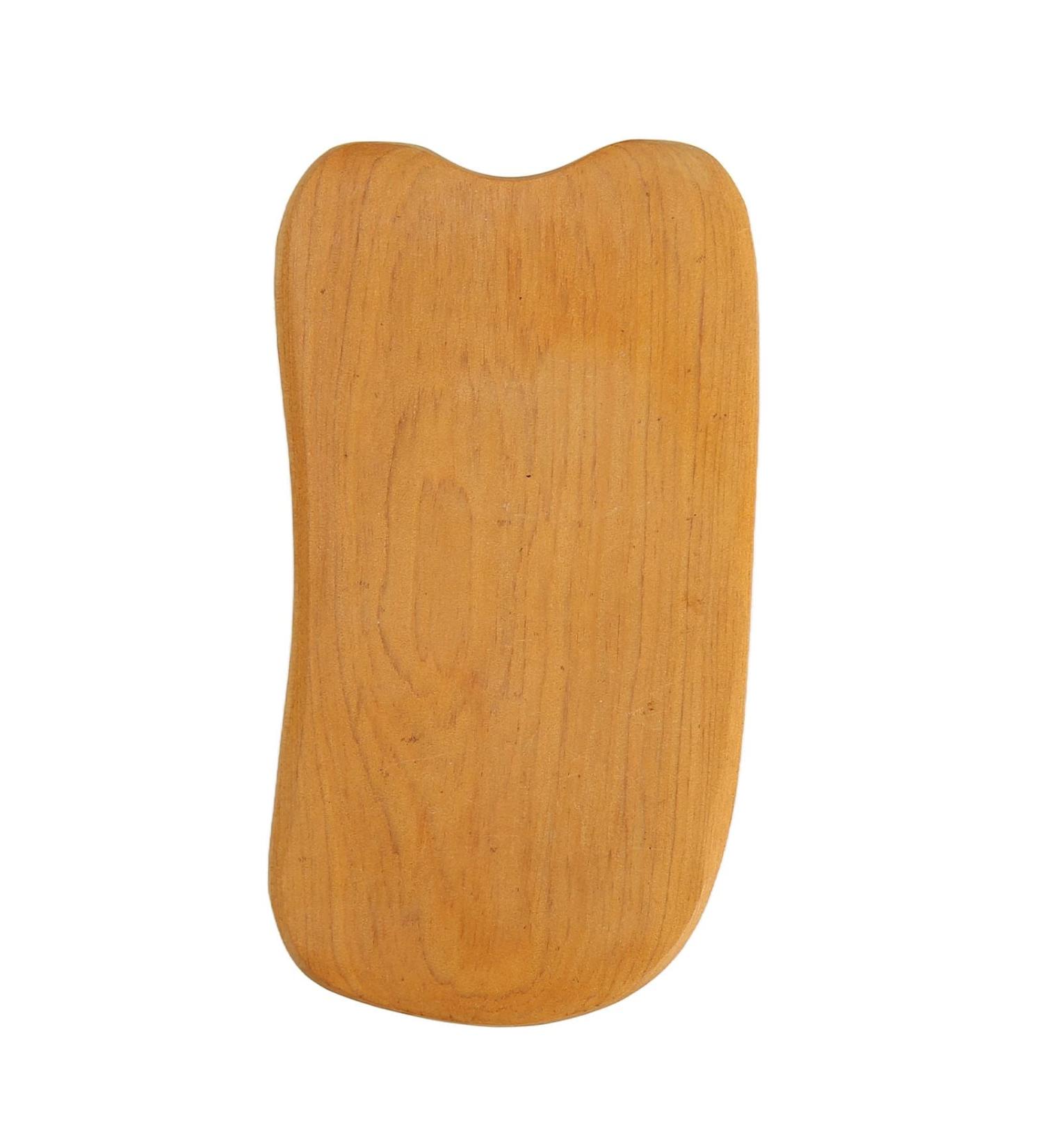 Ergonomic Wooden Gua Sha Board - Portable Rectangular Massage Tool for Body Beauty - Buy Online on GoSupps.com