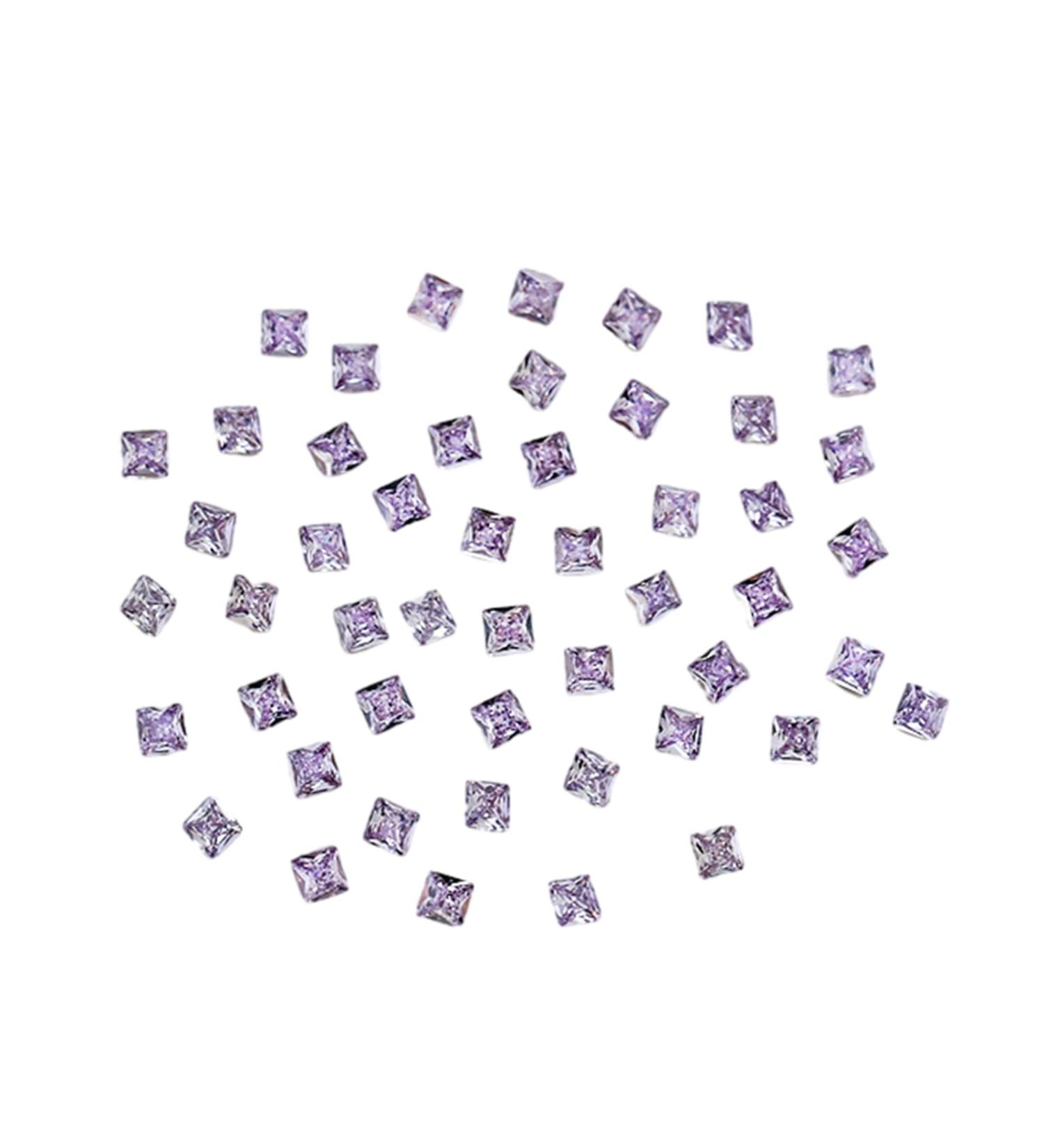 Unique Square Pointed Bottom Rhinestones For Nail Decoration Eye Catching Nail Accessories Square Pointed Bottom Rhinestones Purple Small - Buy Online on GoSupps.com
