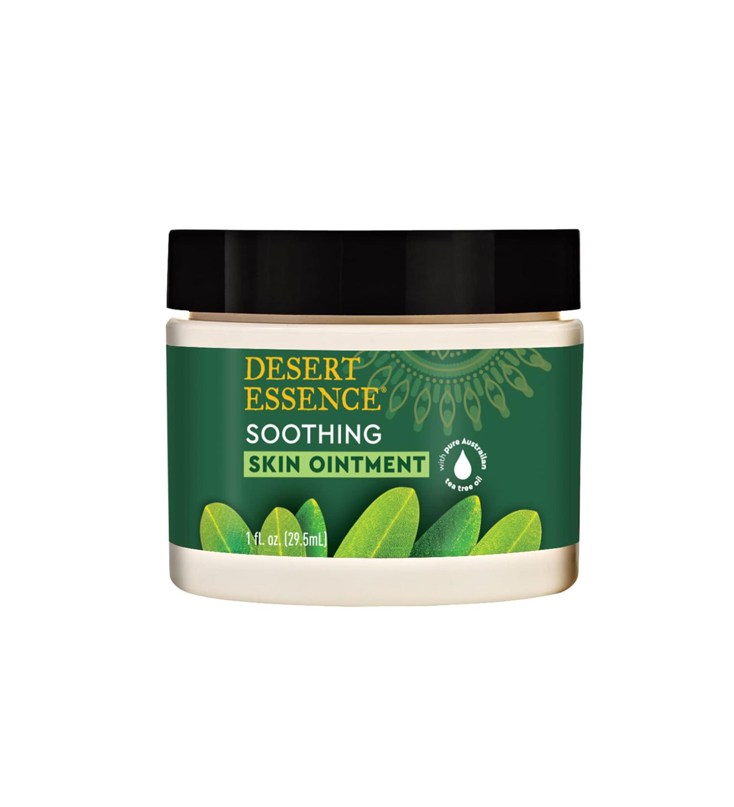 Desert Essence Tea Tree Skin Ointment - 1 Fl Oz | Jojoba & Lavender Oils | Vitamin E | Moisturizer for Dry Skin, Irritations, Cuticles - Buy Online on GoSupps.com
