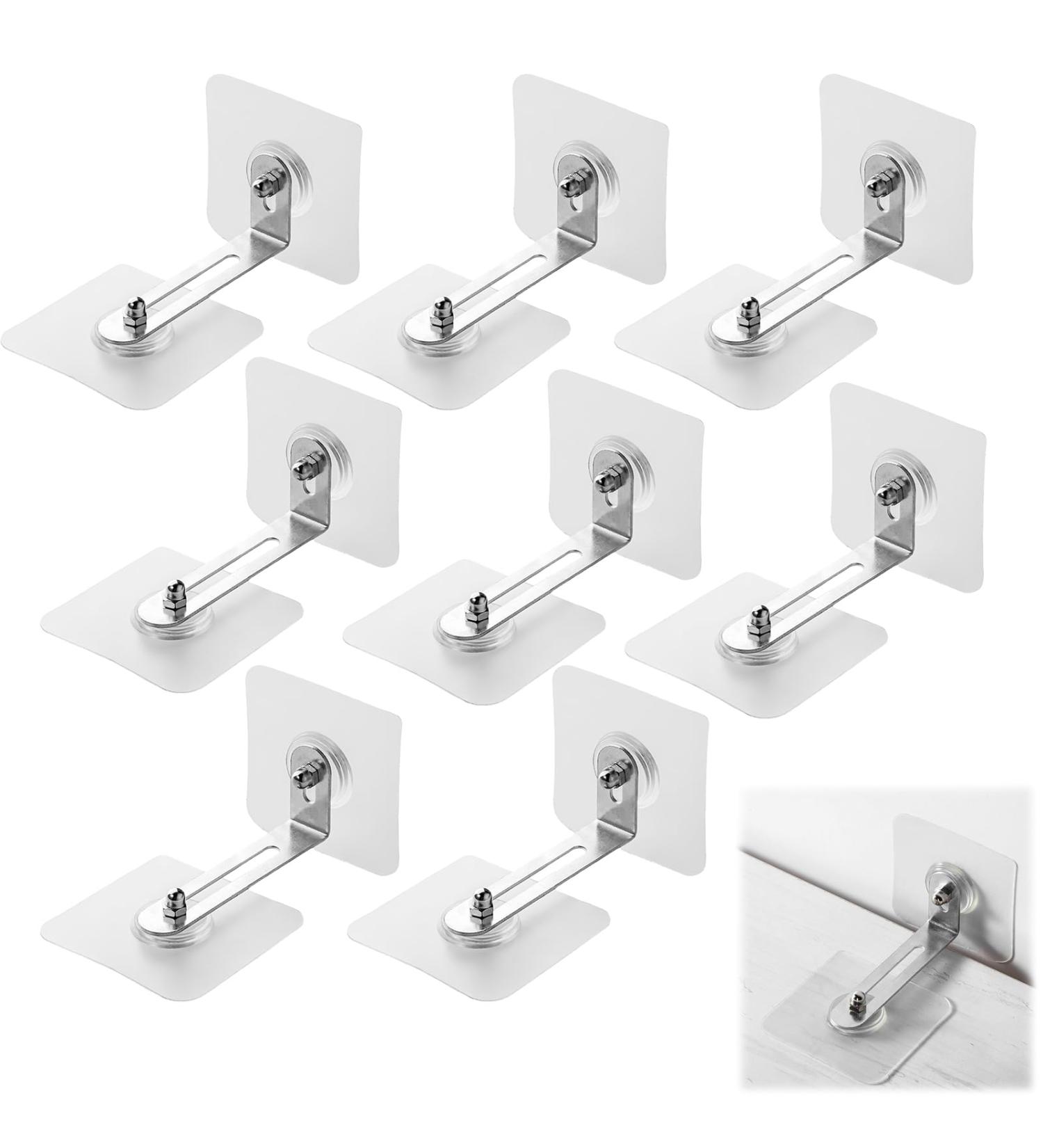 Safety Anchor for Furniture - 8 Sets of Transparent Wall Anchors for Toddlers & Pets - No Drilling Furniture Tilt Protection with Self-Adhesive Screws - Buy Online on GoSupps.com