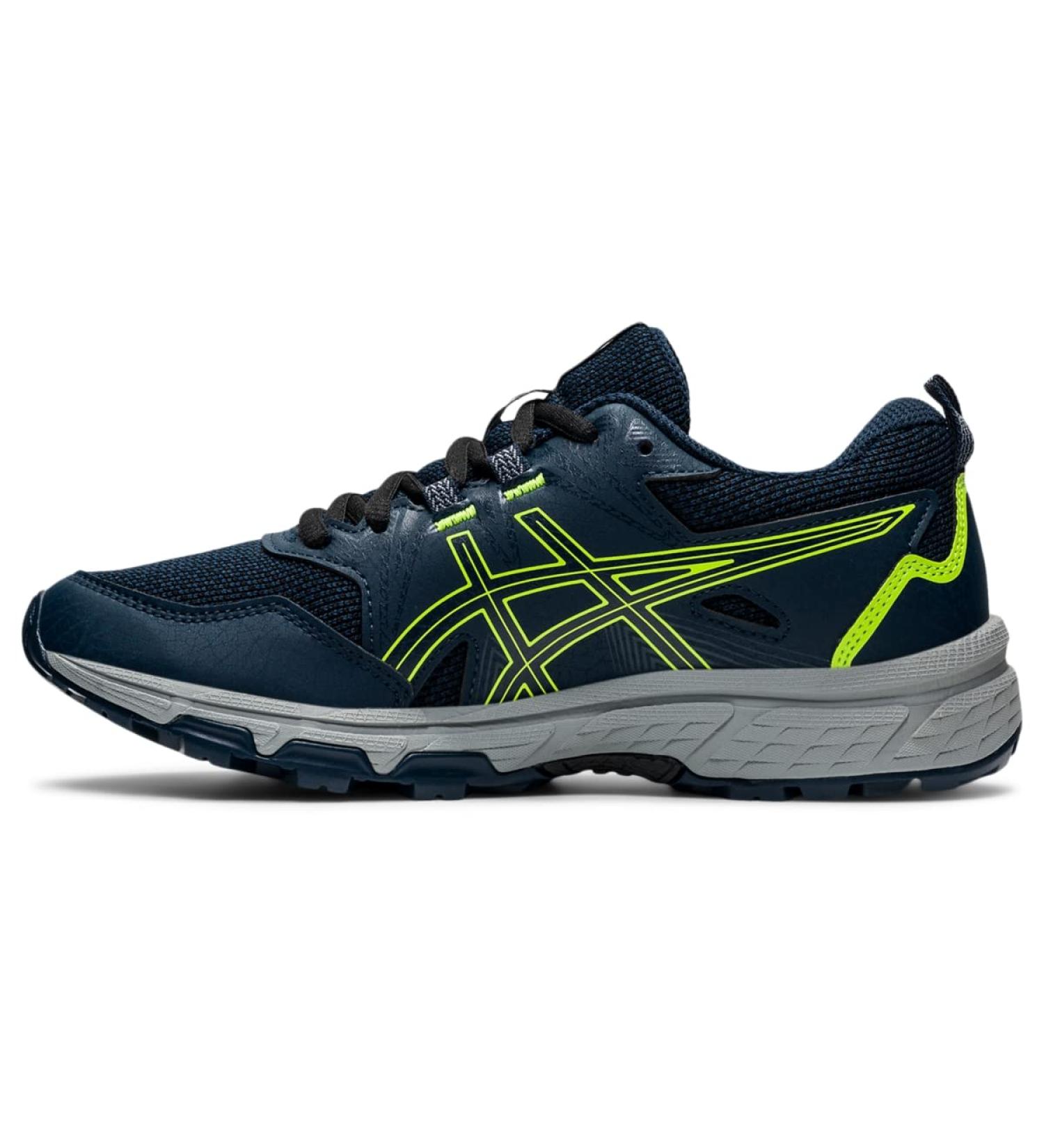 ASICS Kid's Gel-Venture 8 Grade School Running Shoes - French Blue/Hazard Green - Size 5 Big Kid - Buy Online on GoSupps.com